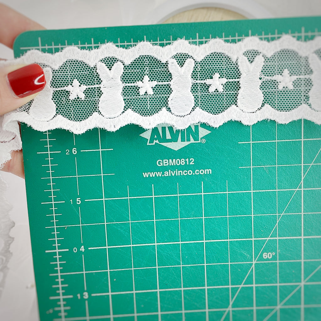 Custom Bunny Silhouette Lace Trim