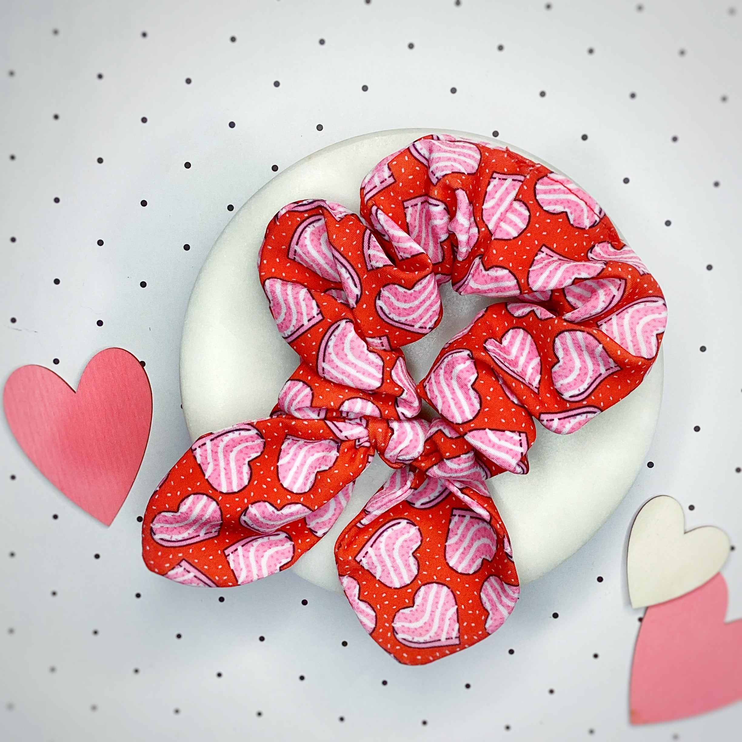 Heart Cakes Bow Strip, Headband and Scrunchie Collection