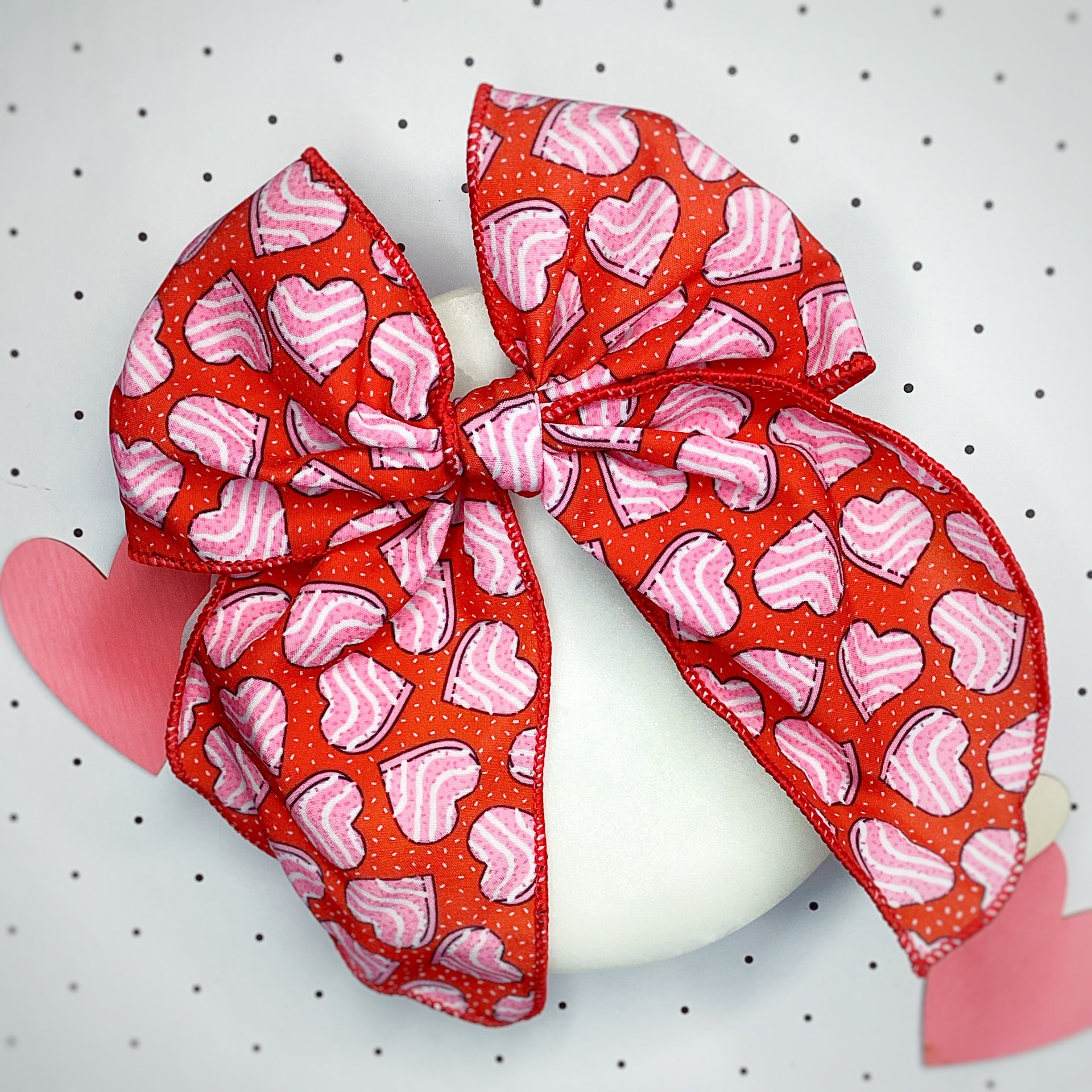 Heart Cakes Bow Strip, Headband and Scrunchie Collection