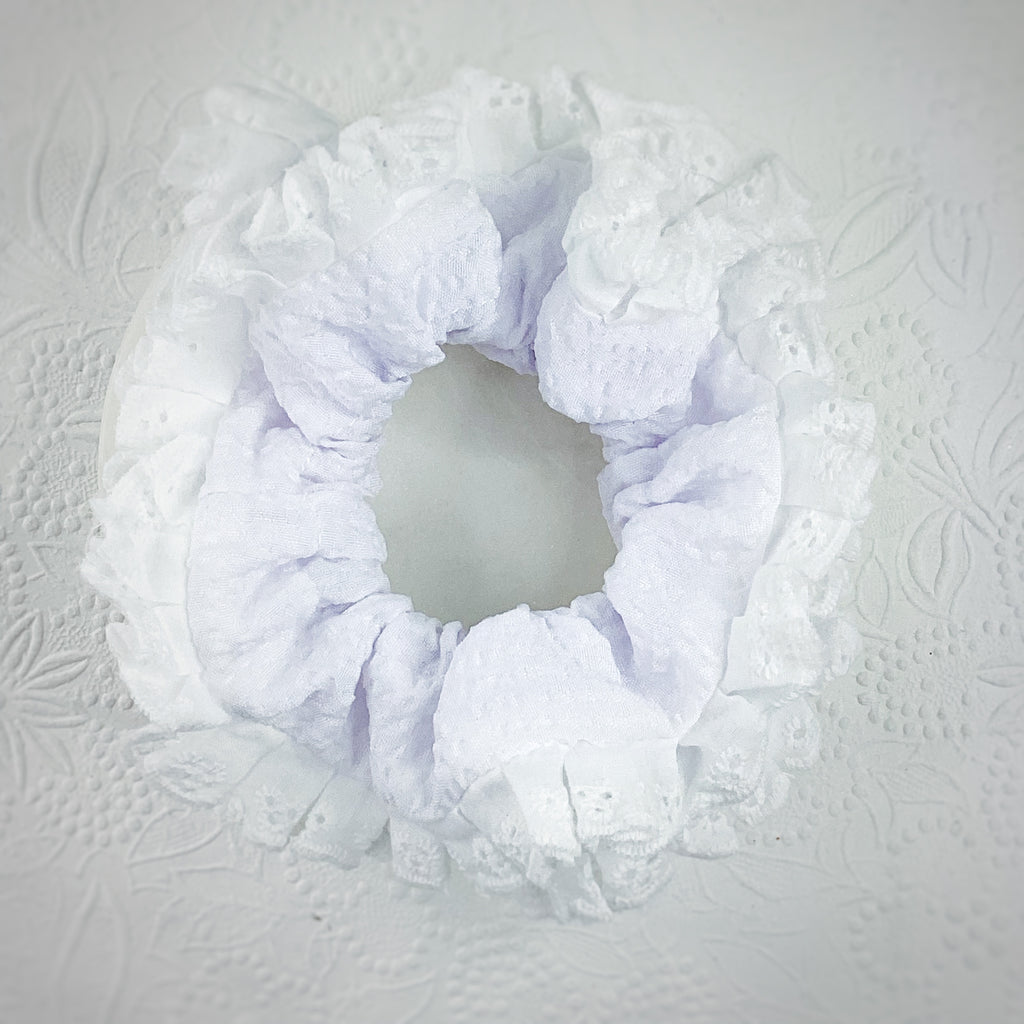 Seersucker Ruffle Coquette Bow and Scrunchie Collection