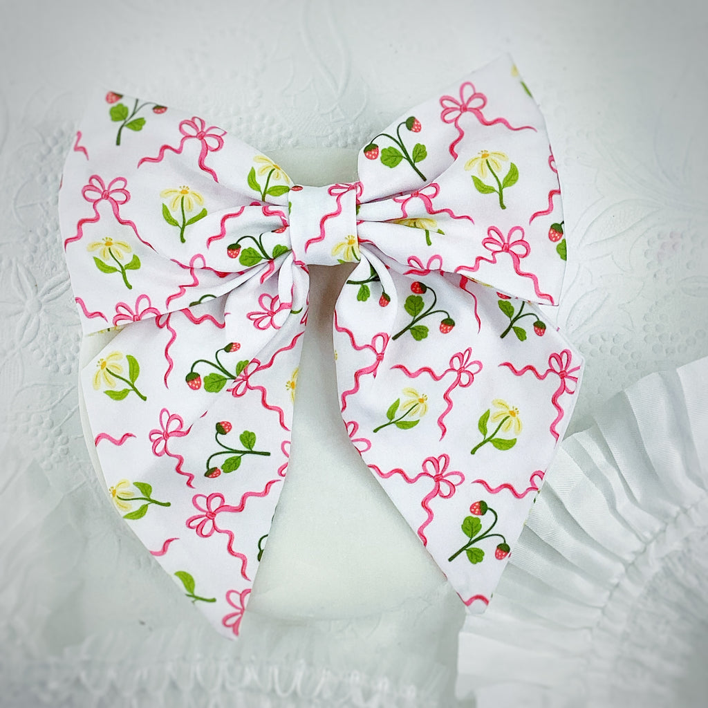 Spring Coquette Trellis Finished Bow and Headband Collection