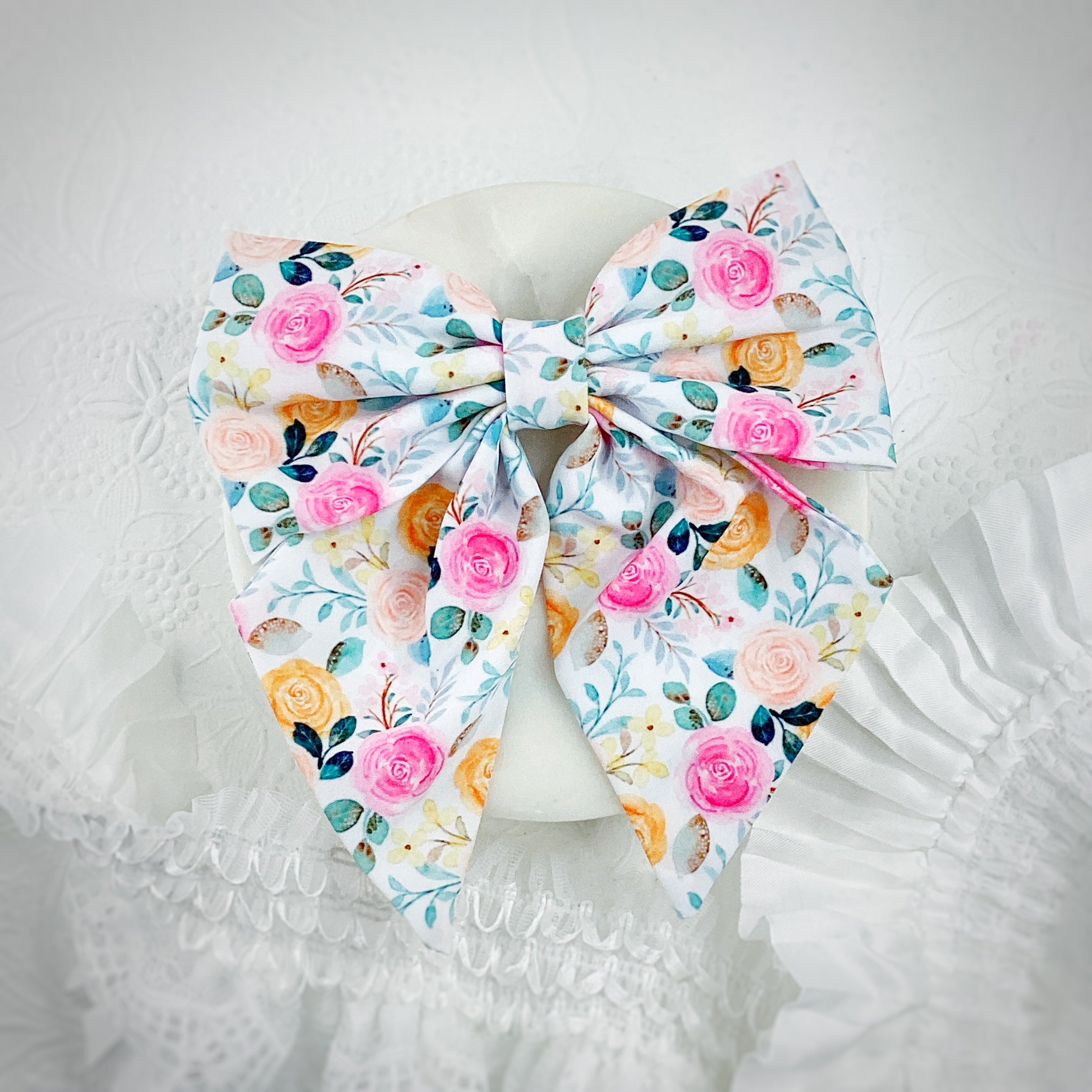 Brilliant Blooms Finished Bow