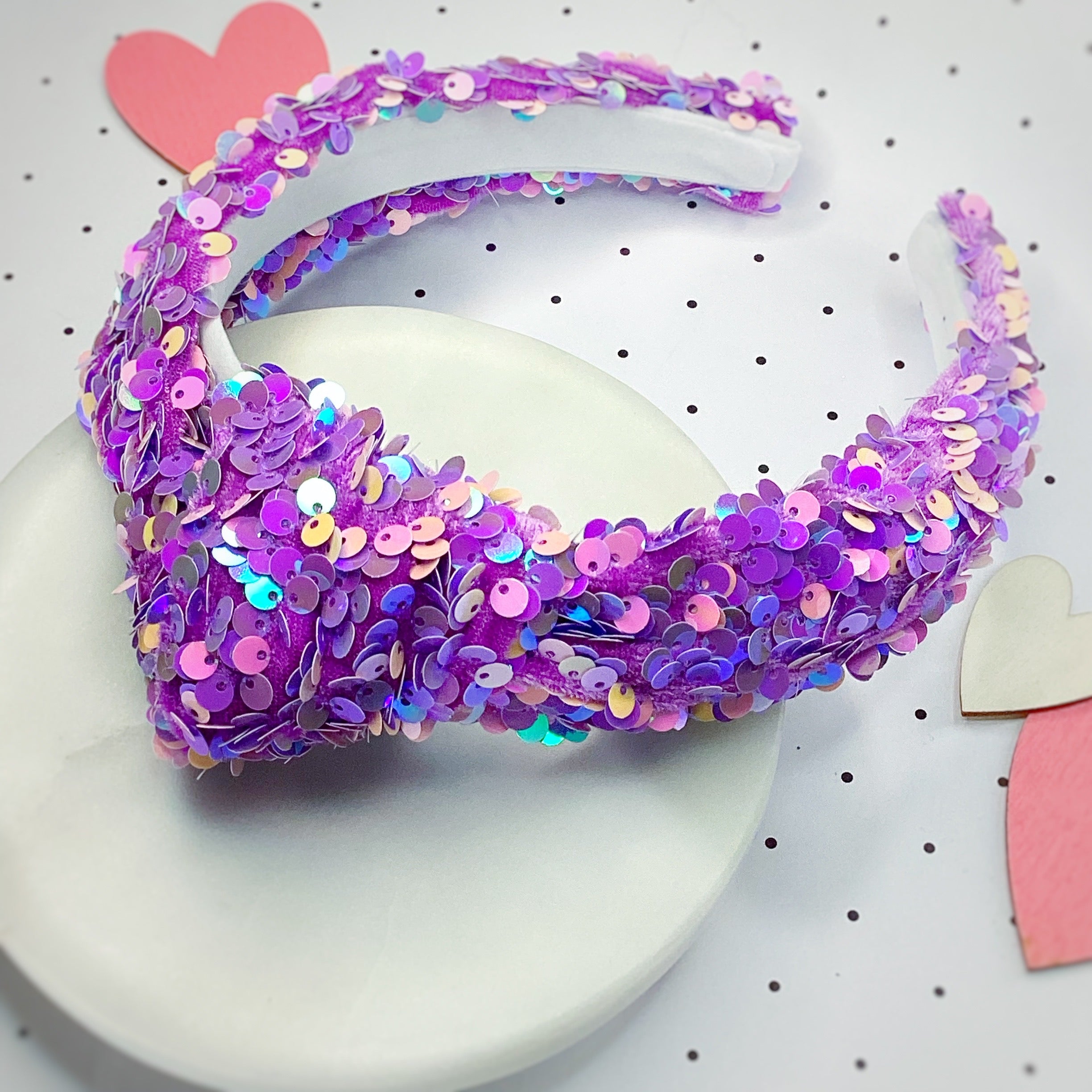 Velvet Sequin Knot Top Headband Collection