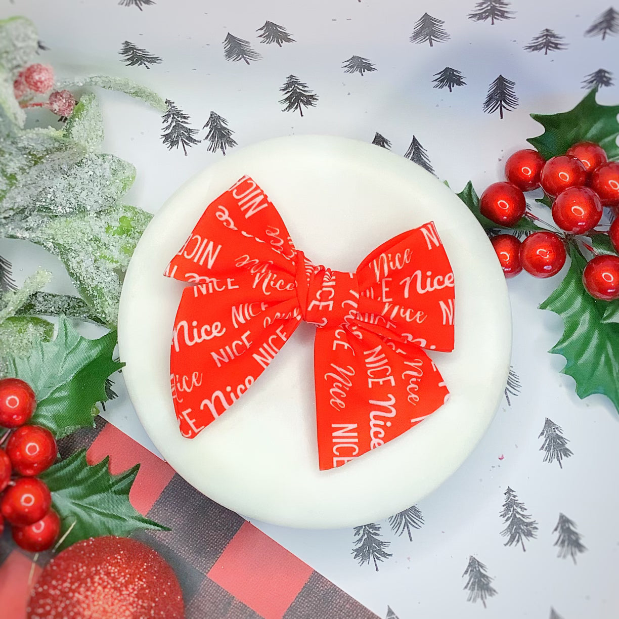Naughty and Nice Bow Strip and Scrunchie Collection