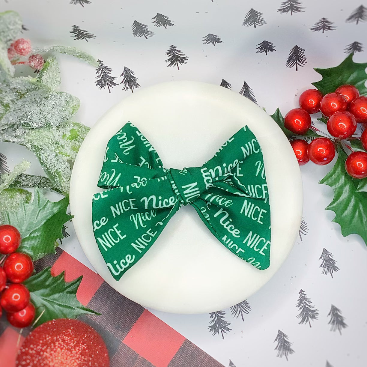 Naughty and Nice Bow Strip and Scrunchie Collection