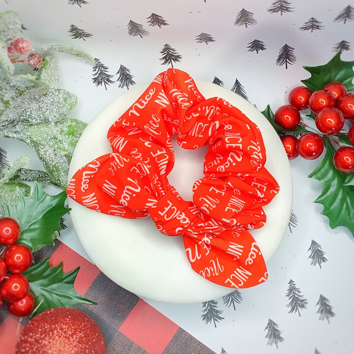 Naughty and Nice Bow Strip and Scrunchie Collection