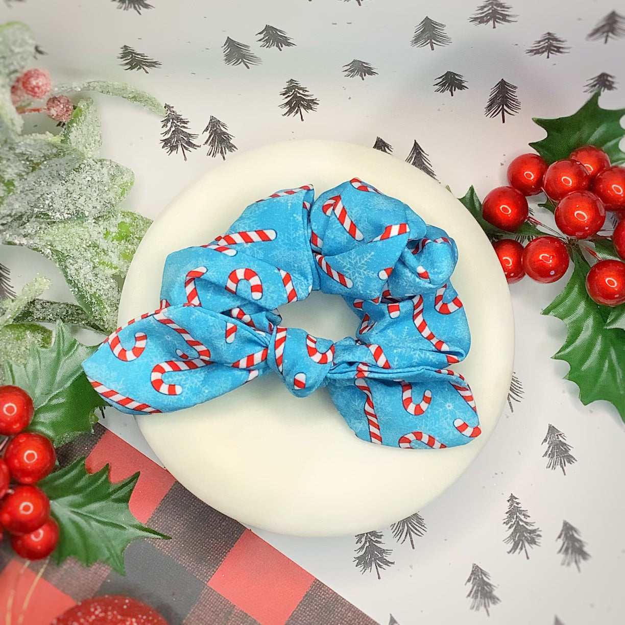 Candy Cane Lane Bow Strip and Scrunchie Collection