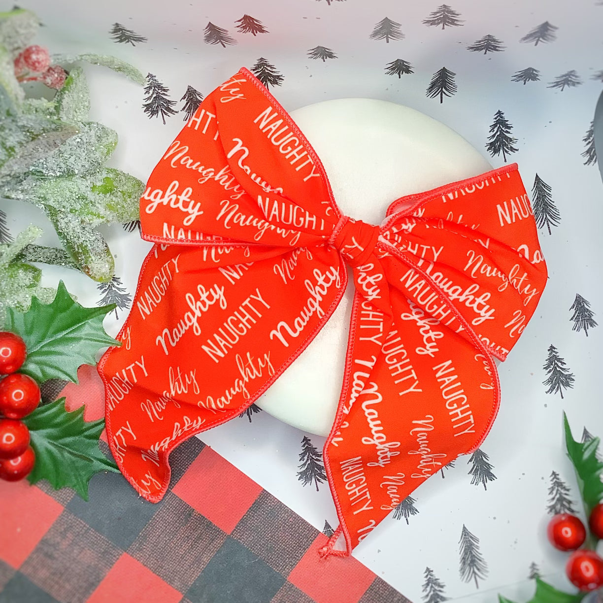 Naughty and Nice Bow Strip and Scrunchie Collection