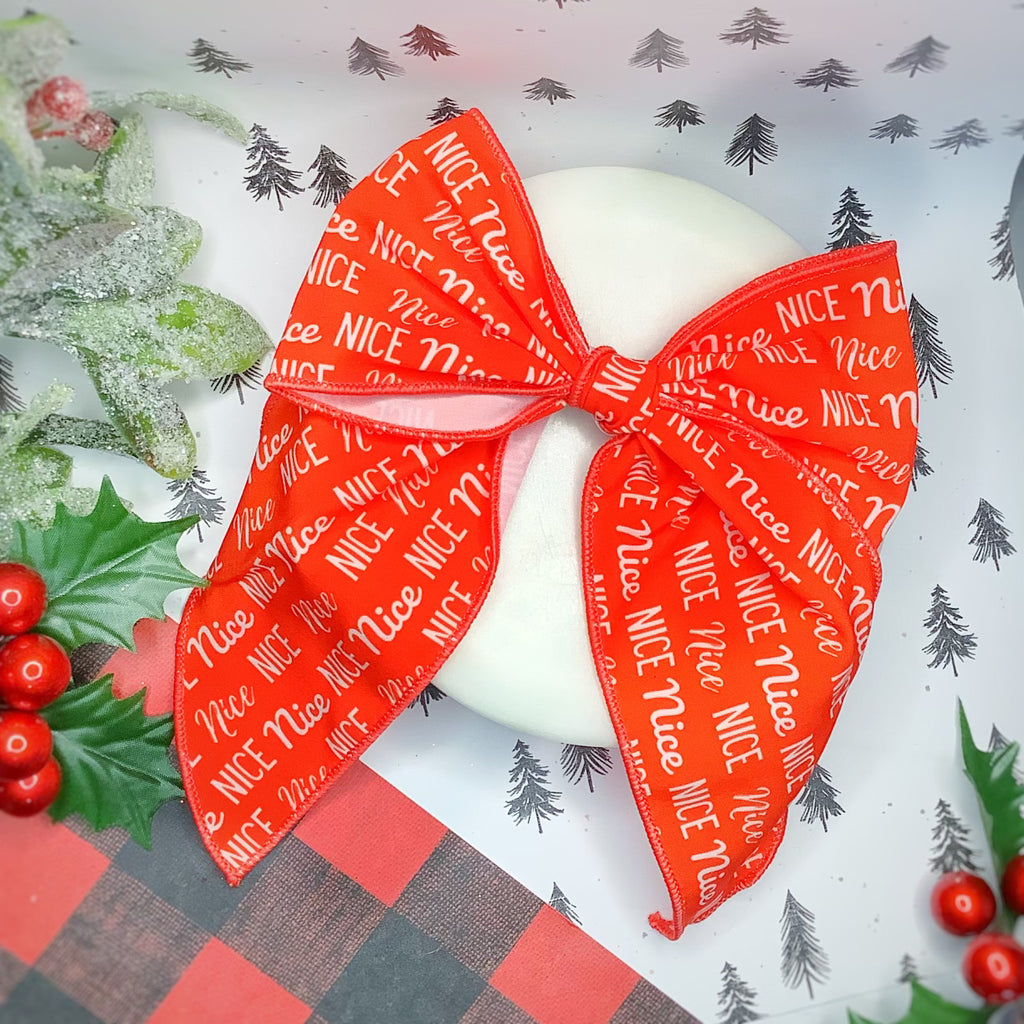 Naughty and Nice Bow Strip and Scrunchie Collection