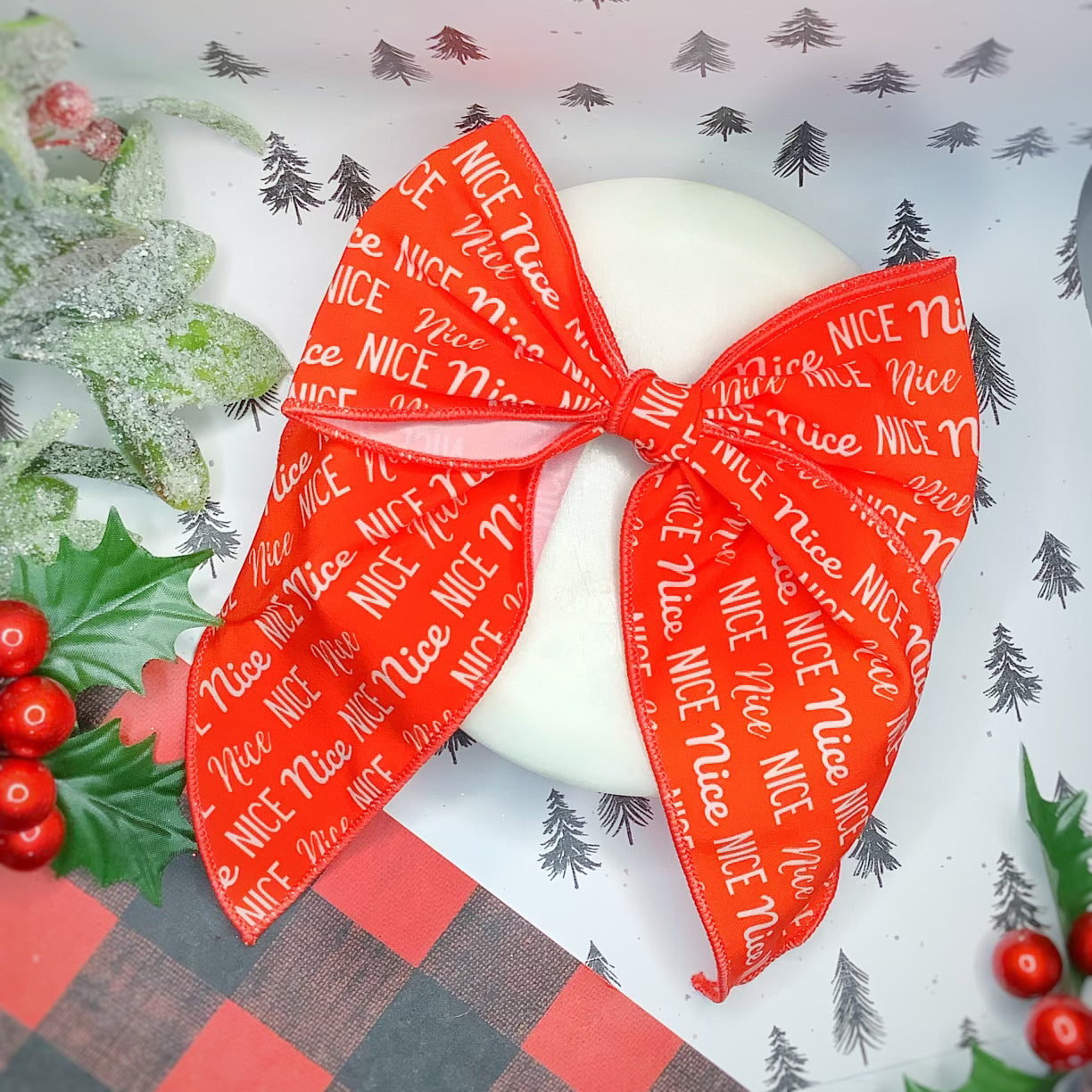 Naughty and Nice Bow Strip and Scrunchie Collection