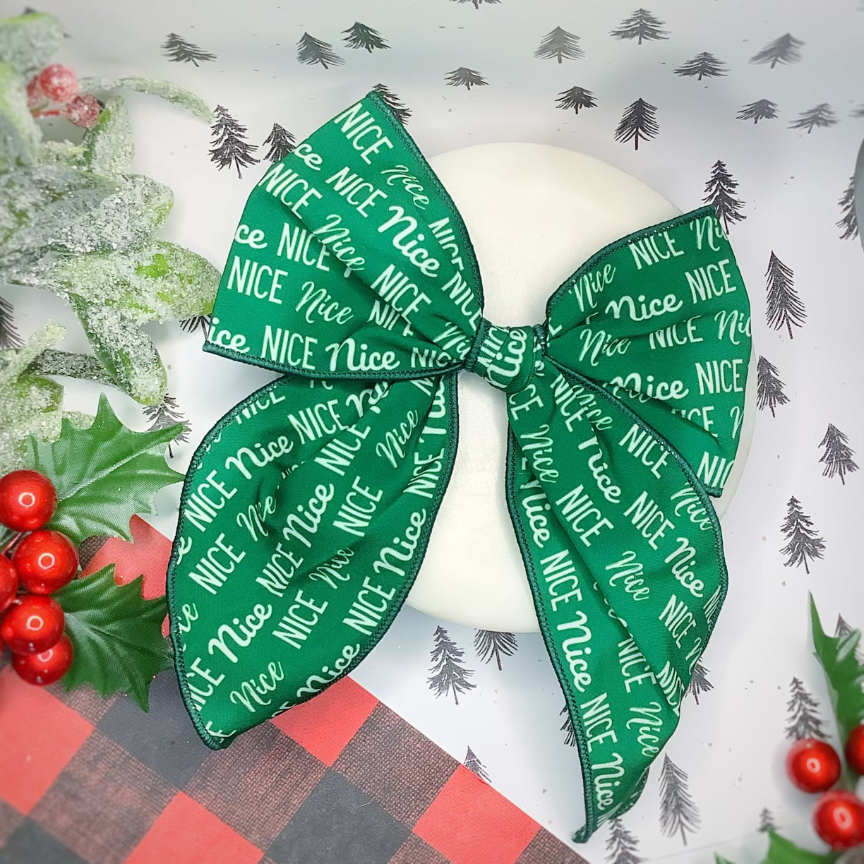 Naughty and Nice Bow Strip and Scrunchie Collection