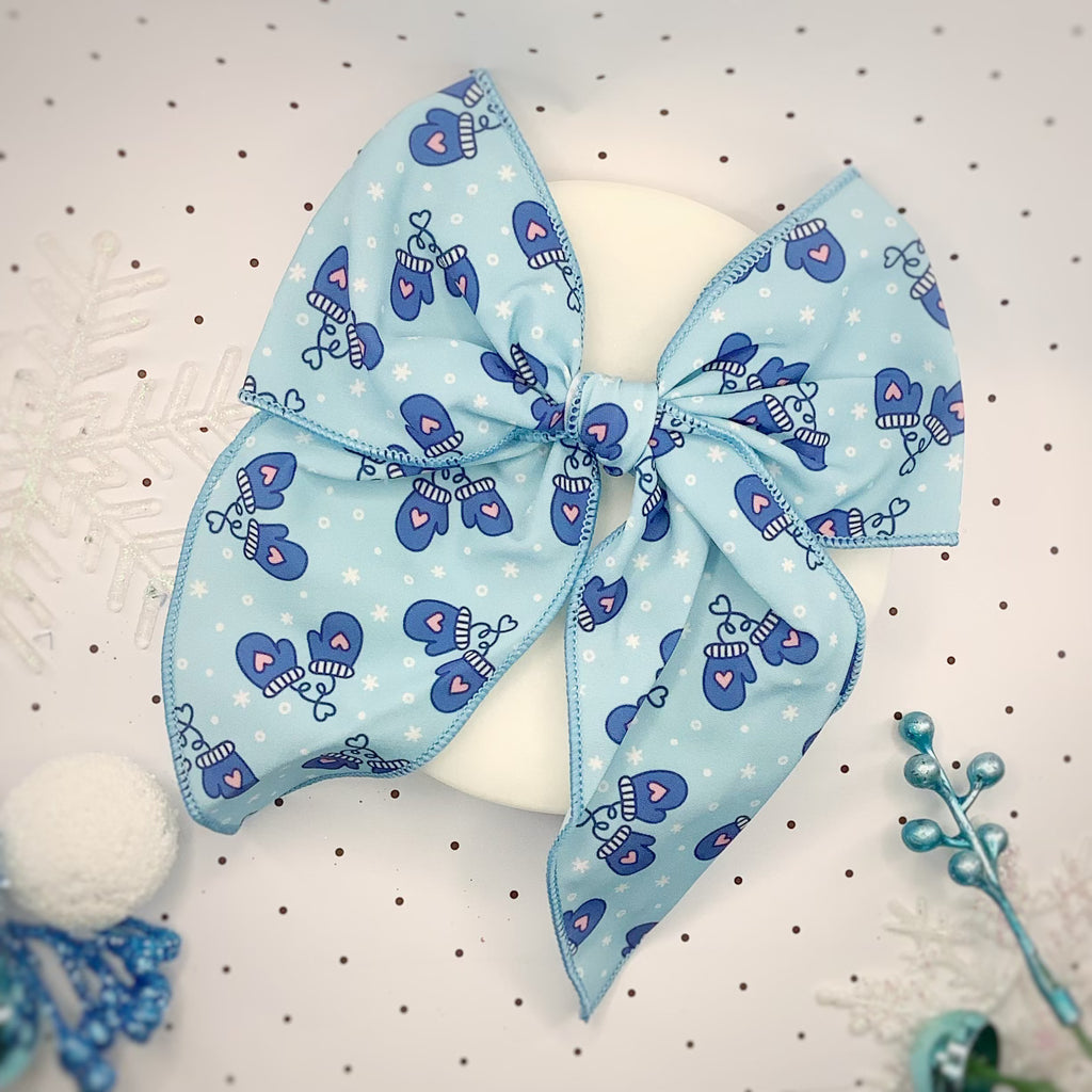 Cozy Mittens Bow Strip and Scrunchie Collection
