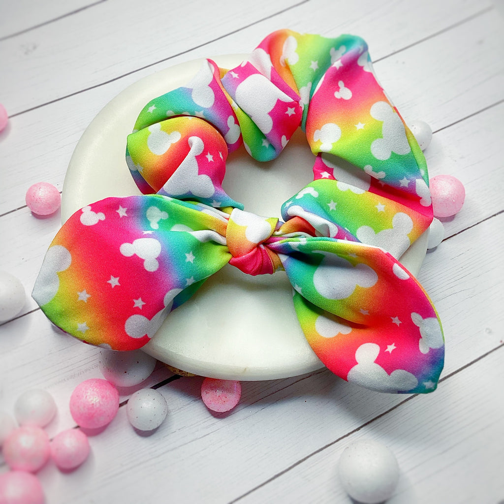 Rainbow Mouse Quinn Scrunchie and Bow Collection