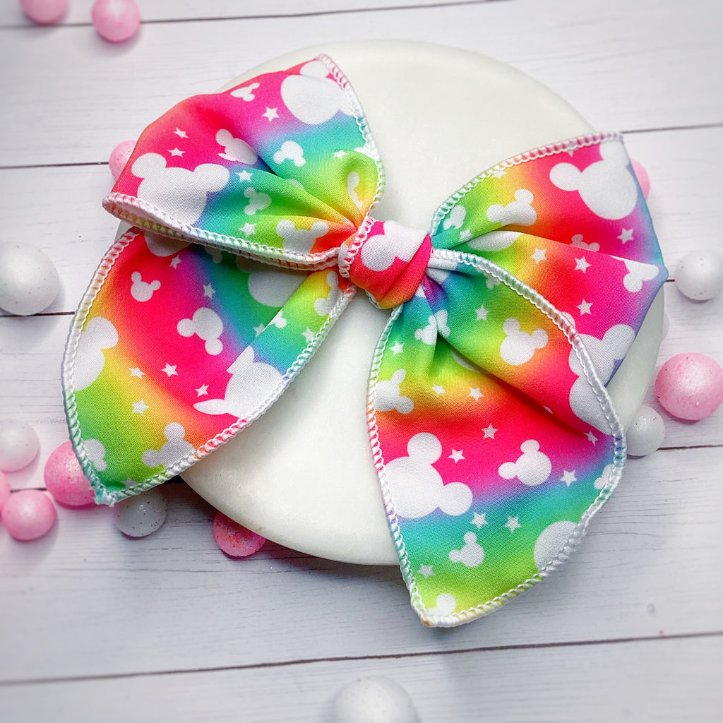 Rainbow Mouse Quinn Scrunchie and Bow Collection