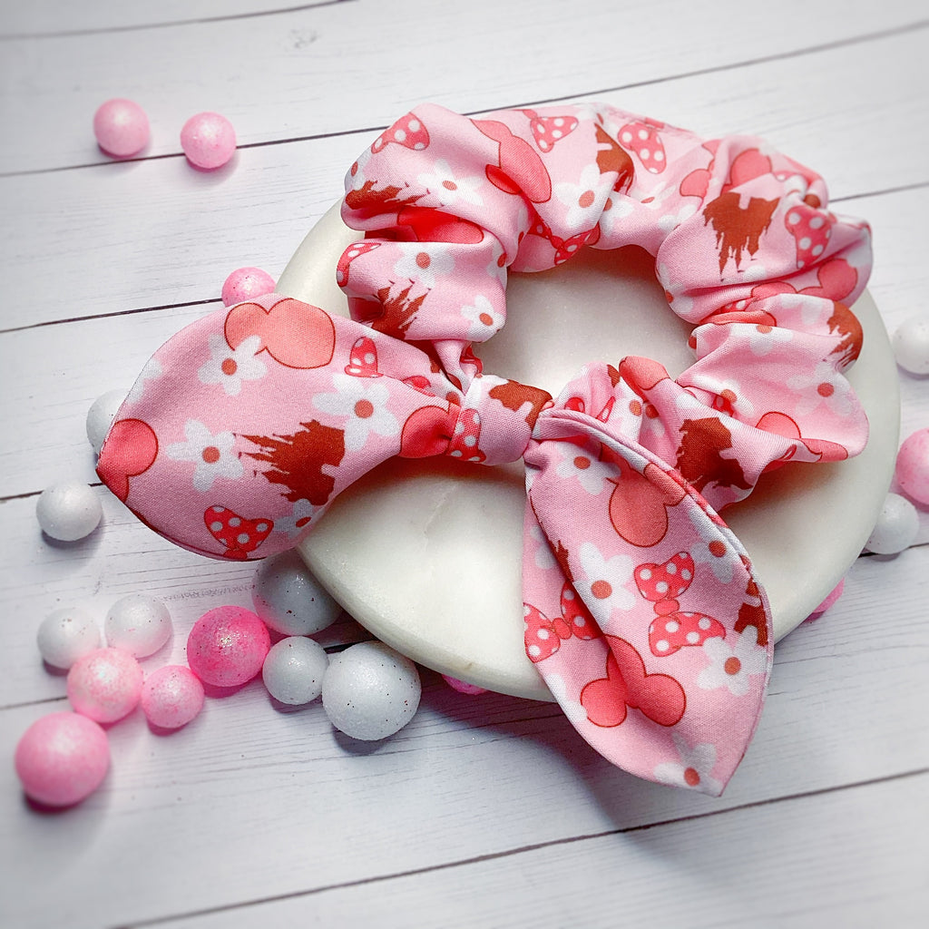 Pink Magical Mouse Quinn Scrunchie and Bow Collection