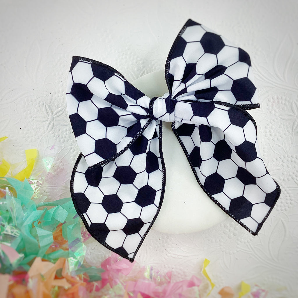 Soccer Bow Strip, Headband and Scrunchie Collection