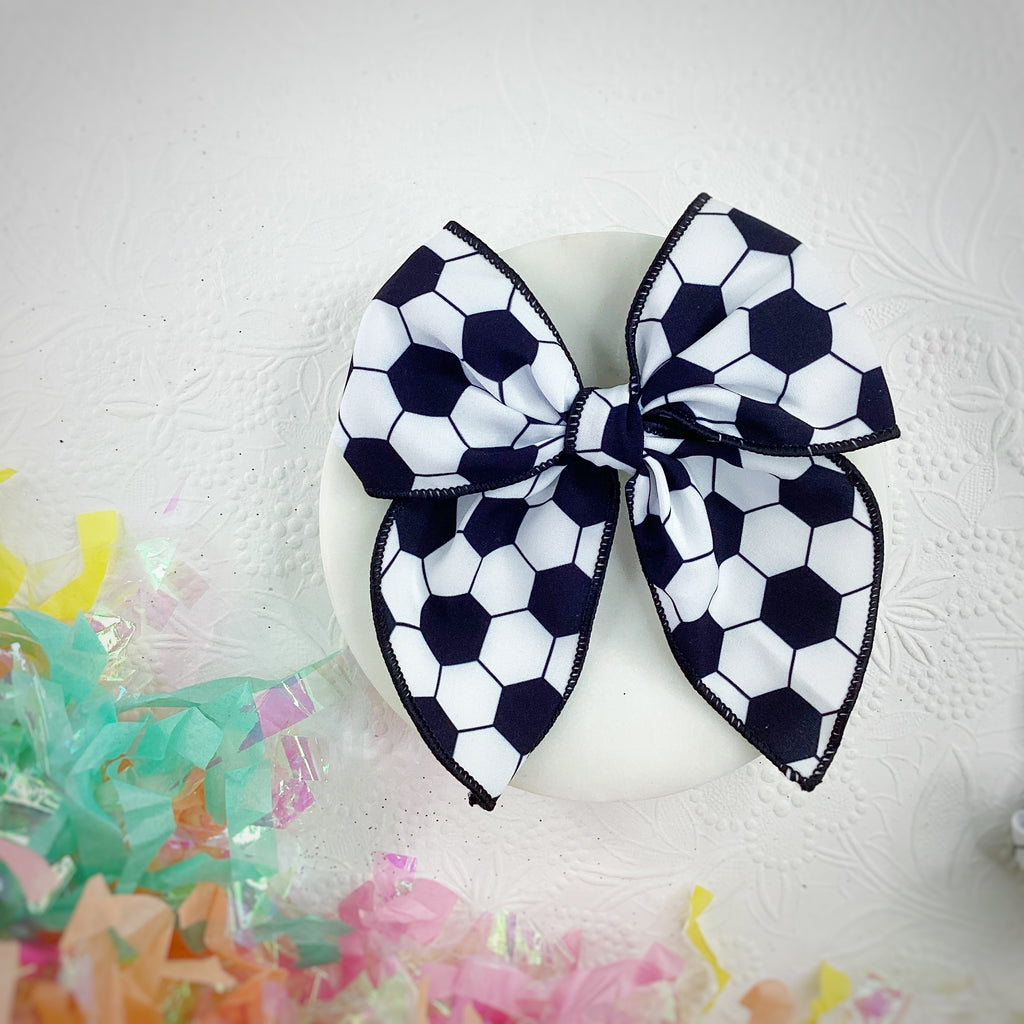 Soccer Bow Strip, Headband and Scrunchie Collection