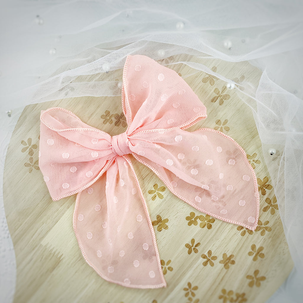 Solid Colors Solid Organza Dot Bow Collection