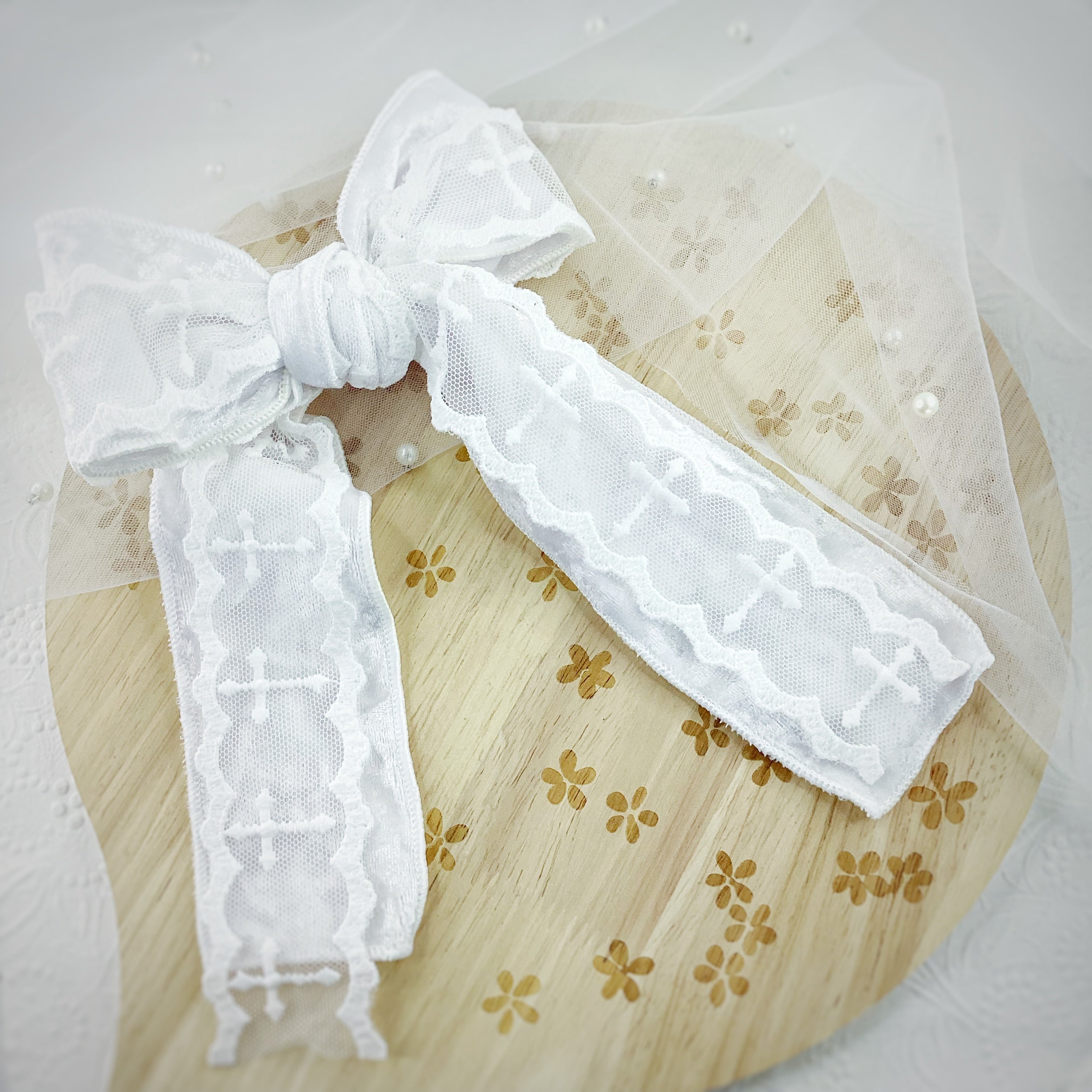 Velvet Cross Trim Bows