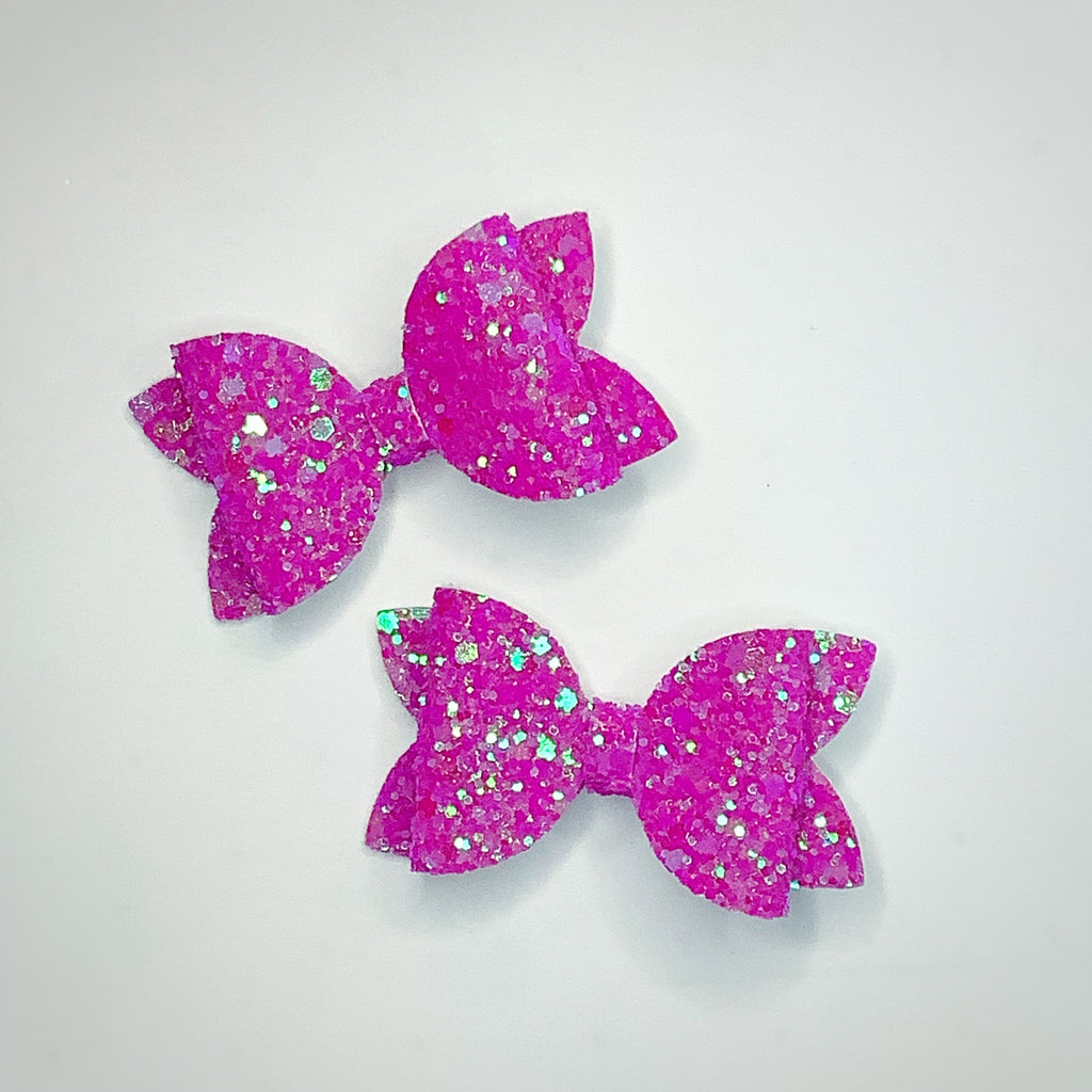 Bright Chunky Glitter Riley Bow Collection