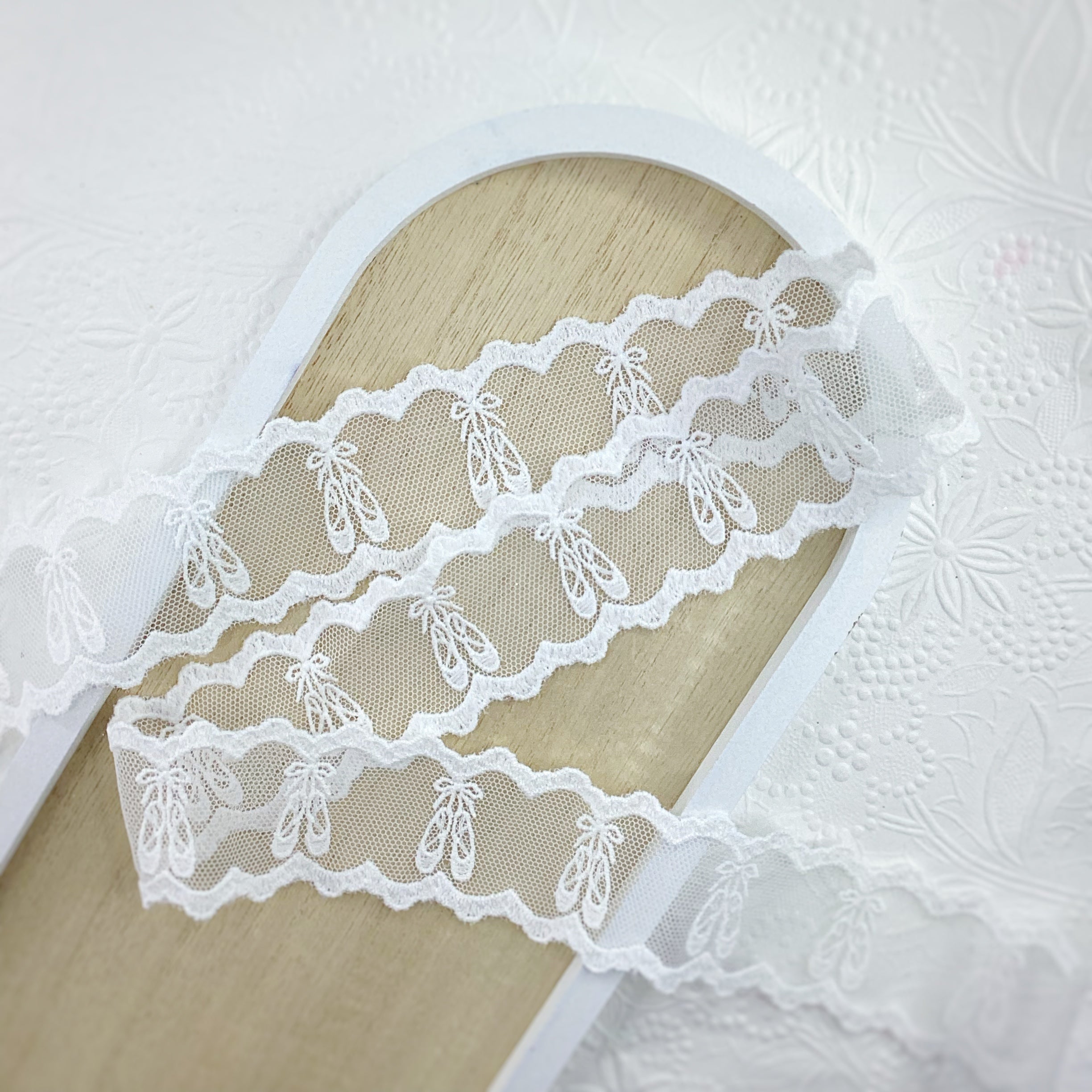 Custom Ballet Slipper Silhouette Lace Trim