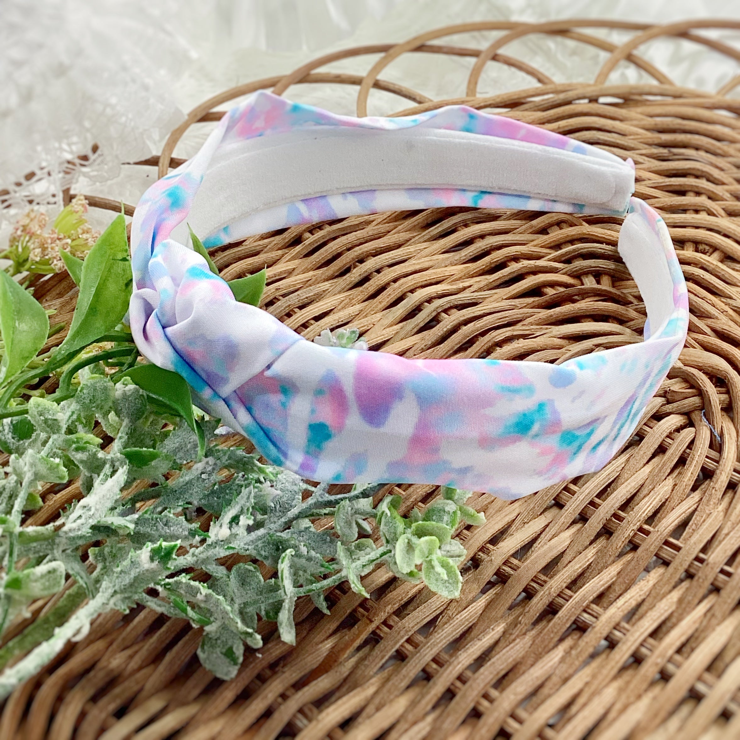 Pastel Tie Dye Scrunchie, Bow Strip and Headband Collection