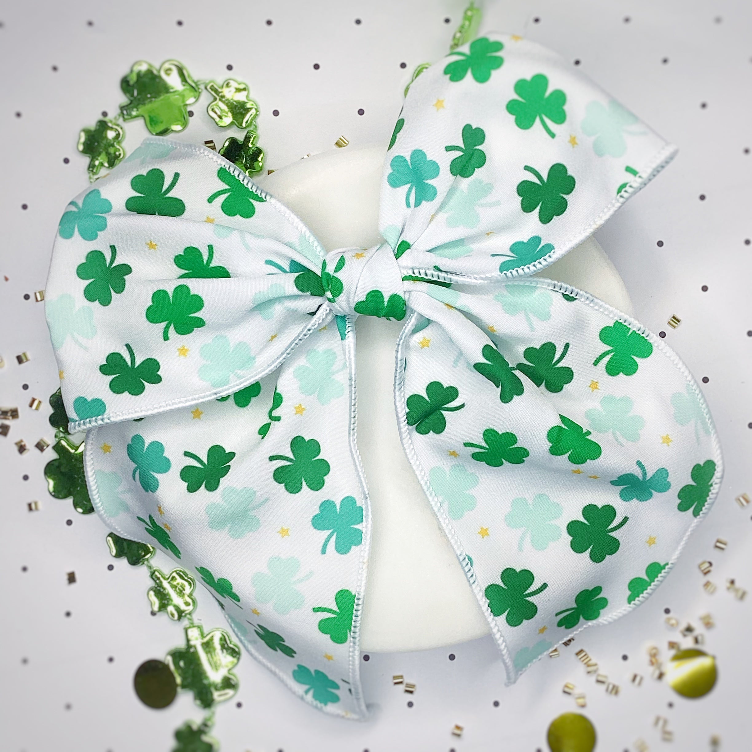 St. Patrick’s Day Bow Strip, Baby Headwrap, Headband and Scrunchie Collection