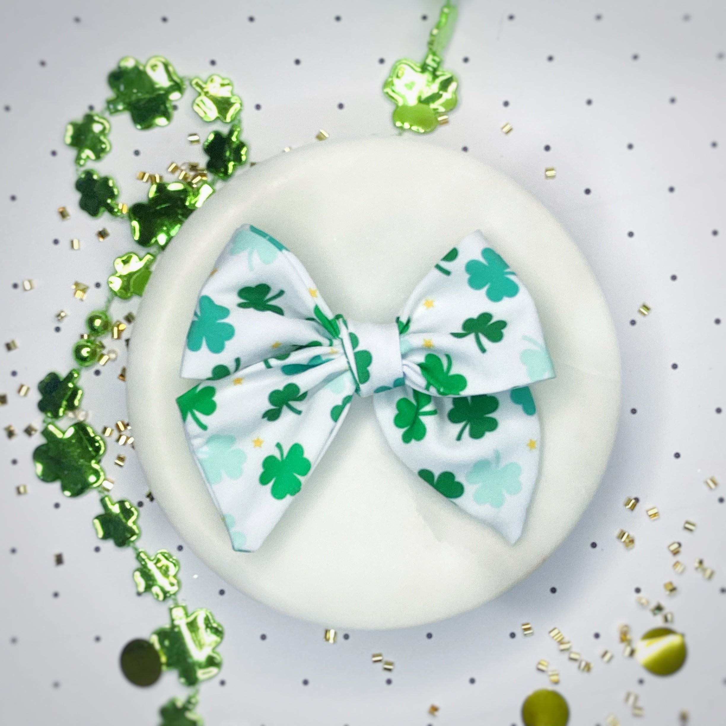 St. Patrick’s Day Bow Strip, Baby Headwrap, Headband and Scrunchie Collection