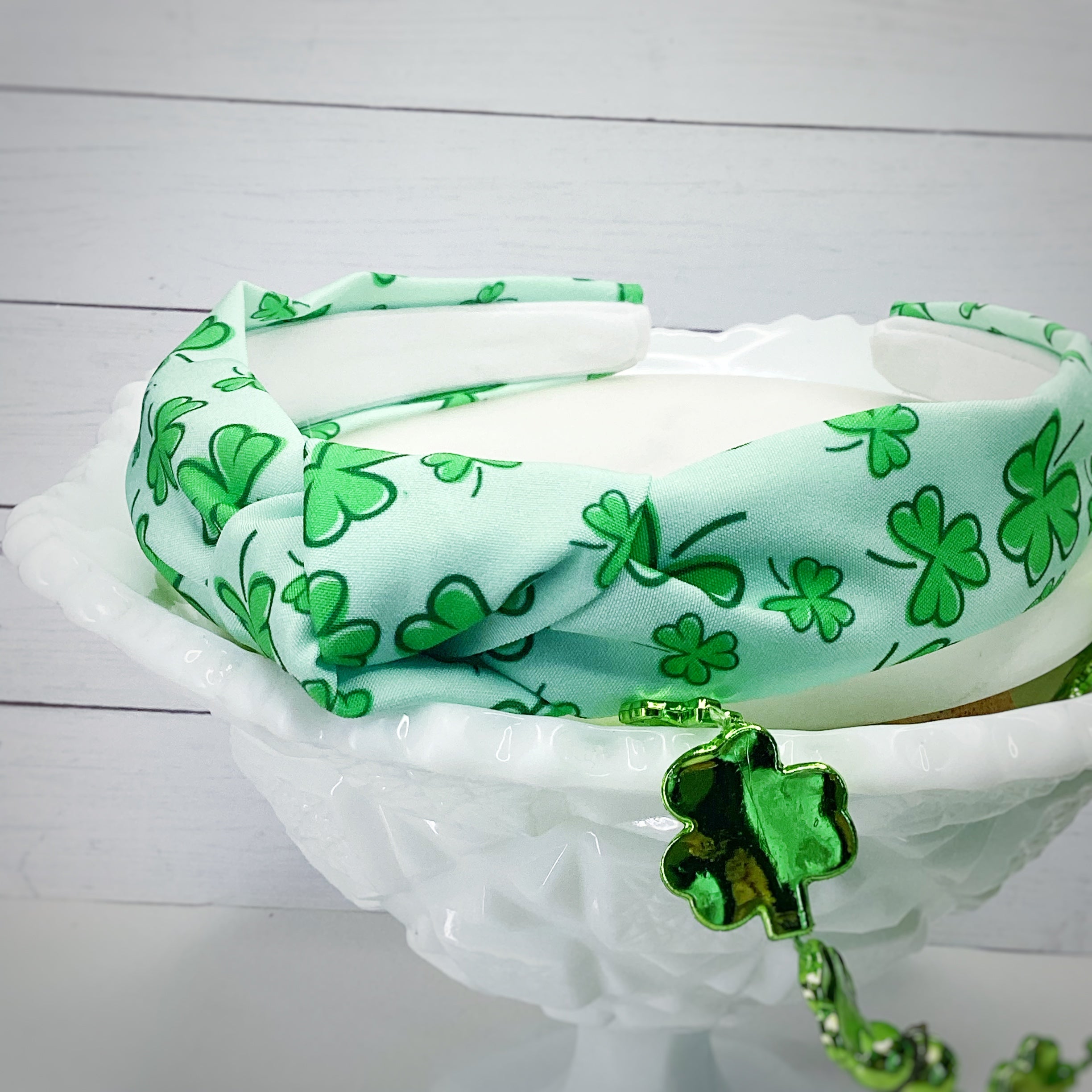 So Many Shamrocks Bow Strip, Headband and Scrunchie Collection