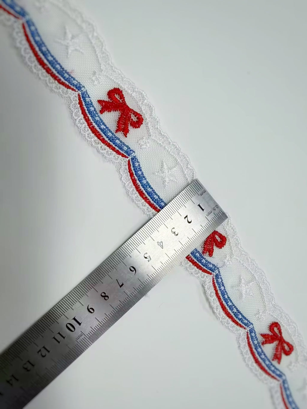 Patriotic Bow Lace - RTS