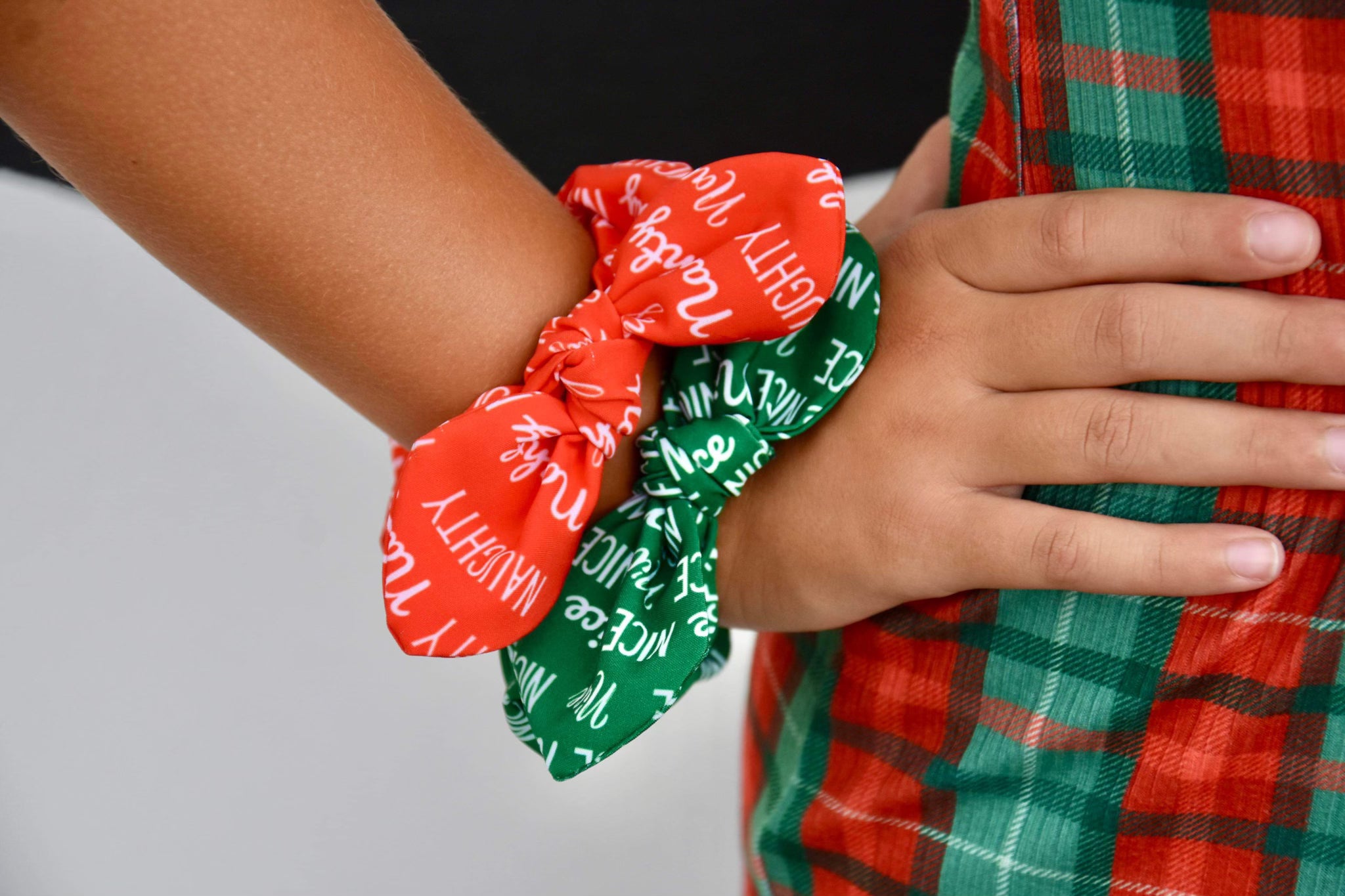 Naughty and Nice Bow Strip and Scrunchie Collection