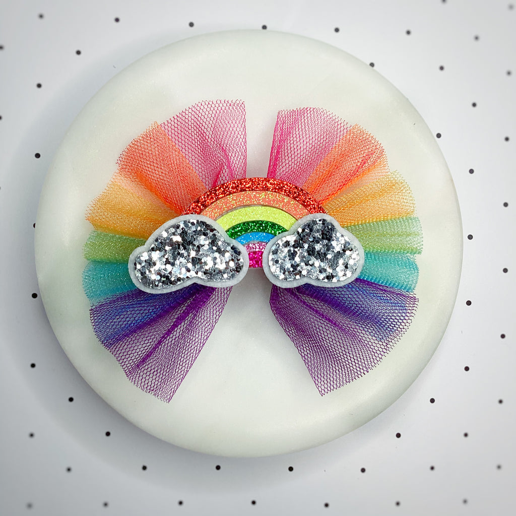Double Rainbow Tulle Bows