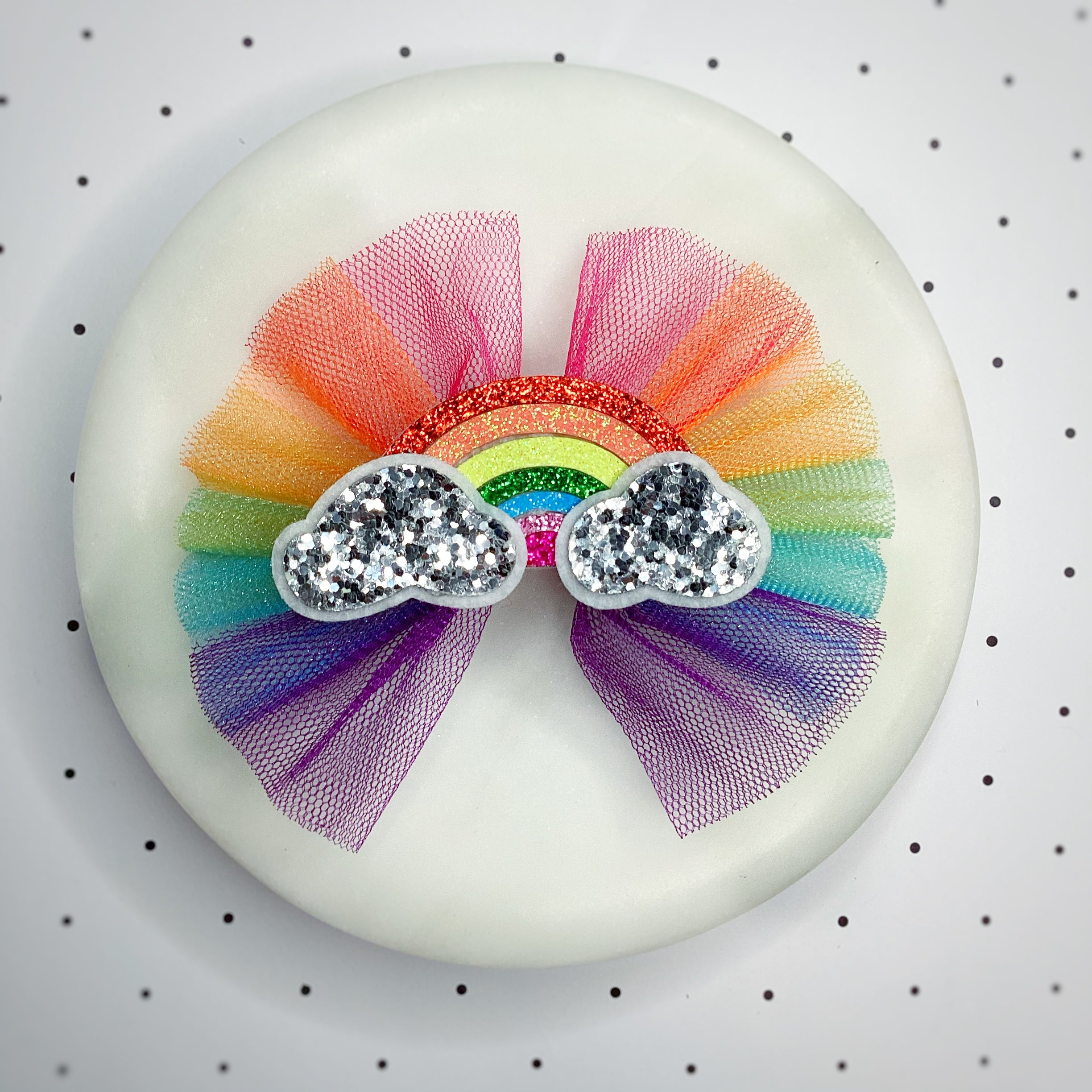 Double Rainbow Tulle Bows