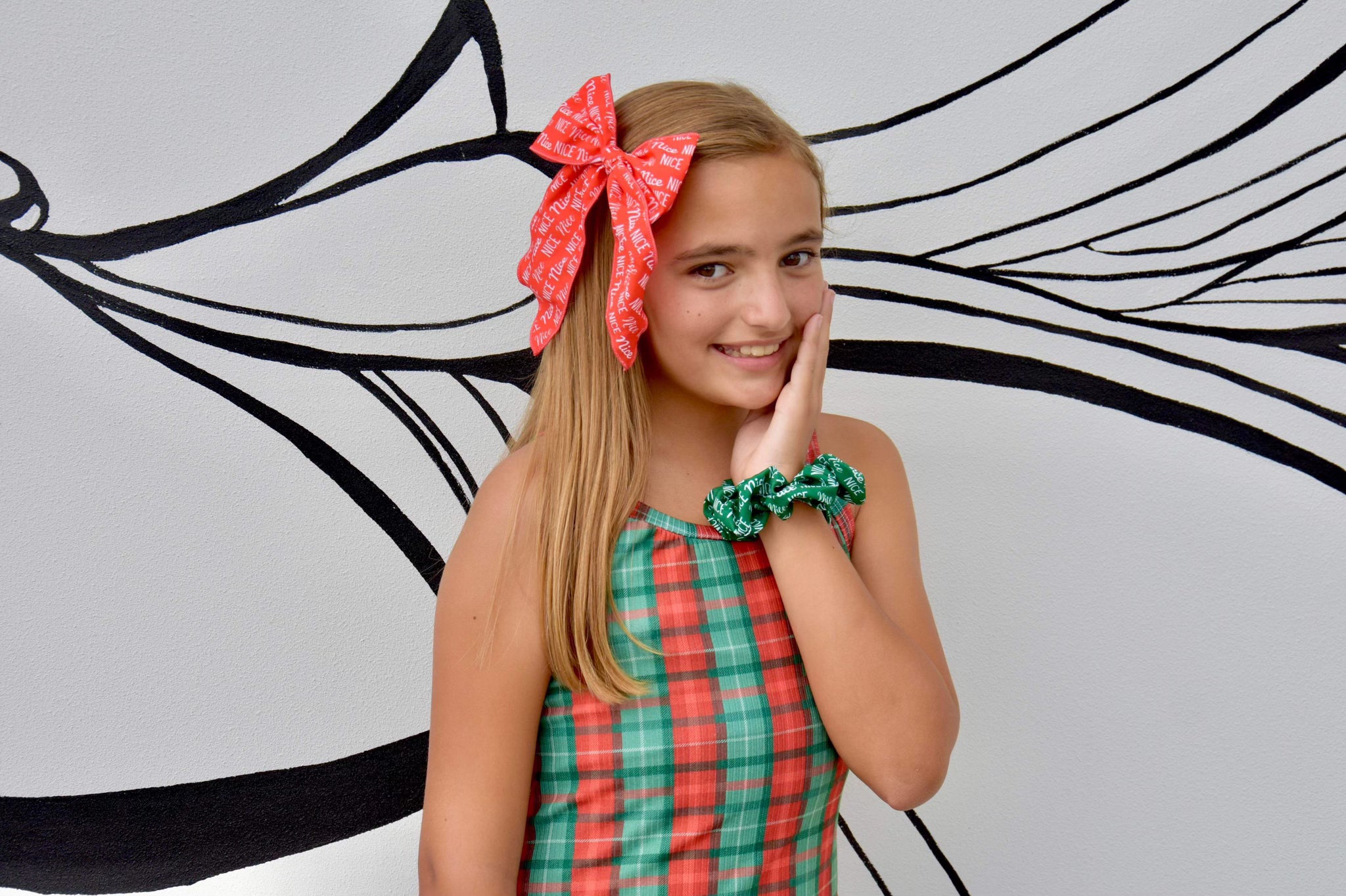 Naughty and Nice Bow Strip and Scrunchie Collection