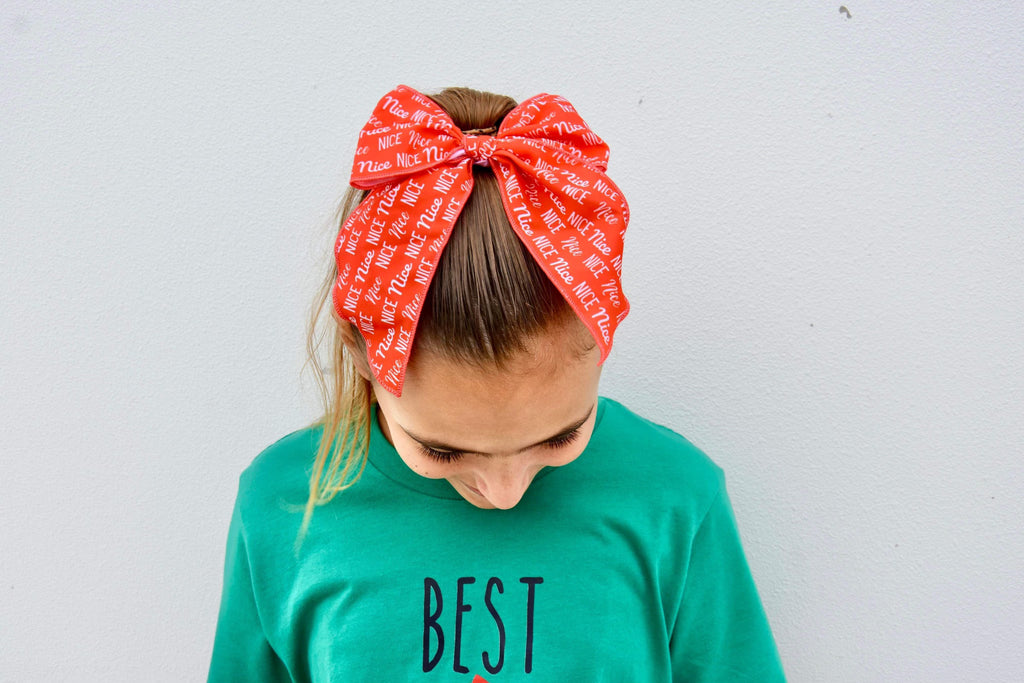 Naughty and Nice Bow Strip and Scrunchie Collection