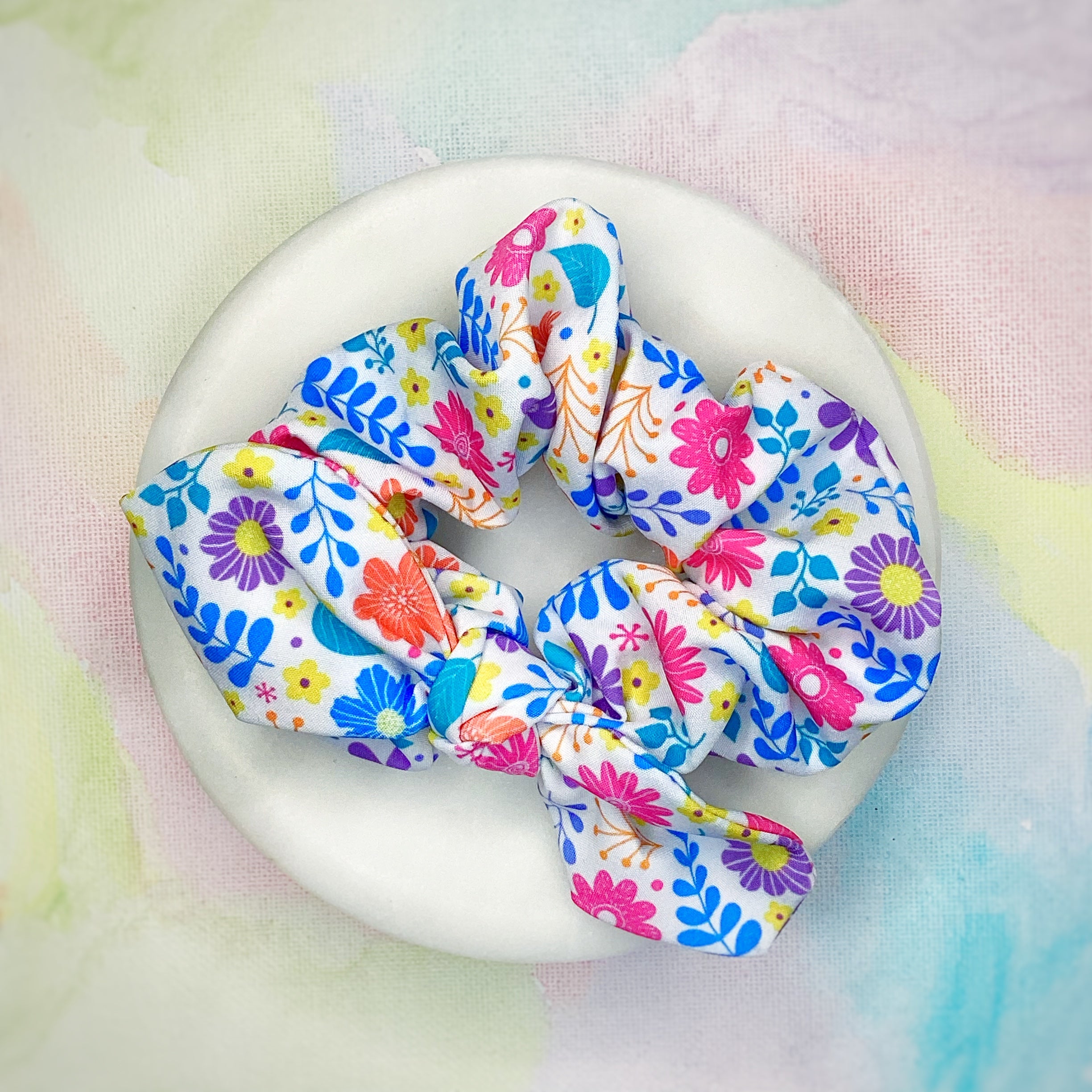 Bright Happy Gardens Bow Strip, Headband and Scrunchie Collection