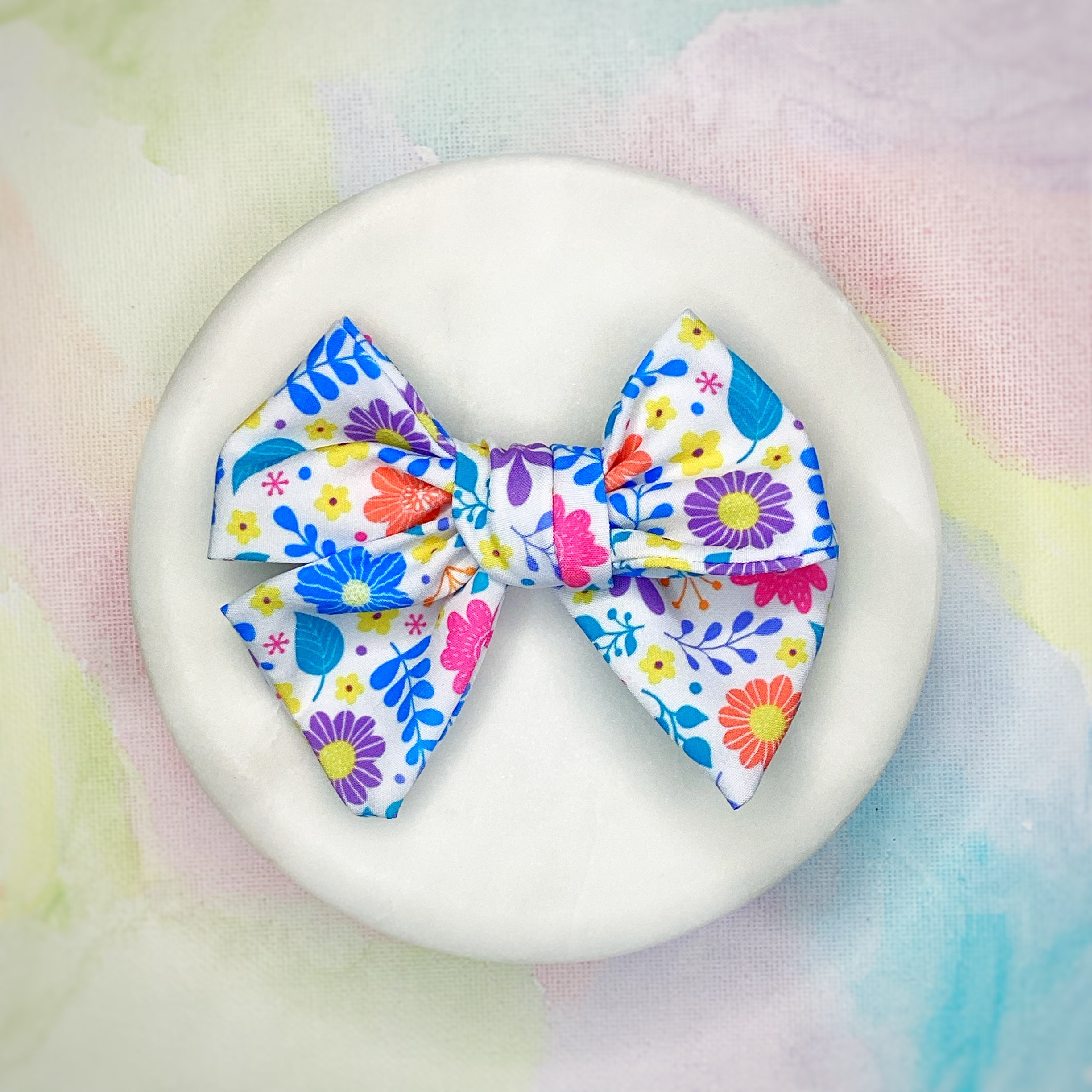 Bright Happy Gardens Bow Strip, Headband and Scrunchie Collection