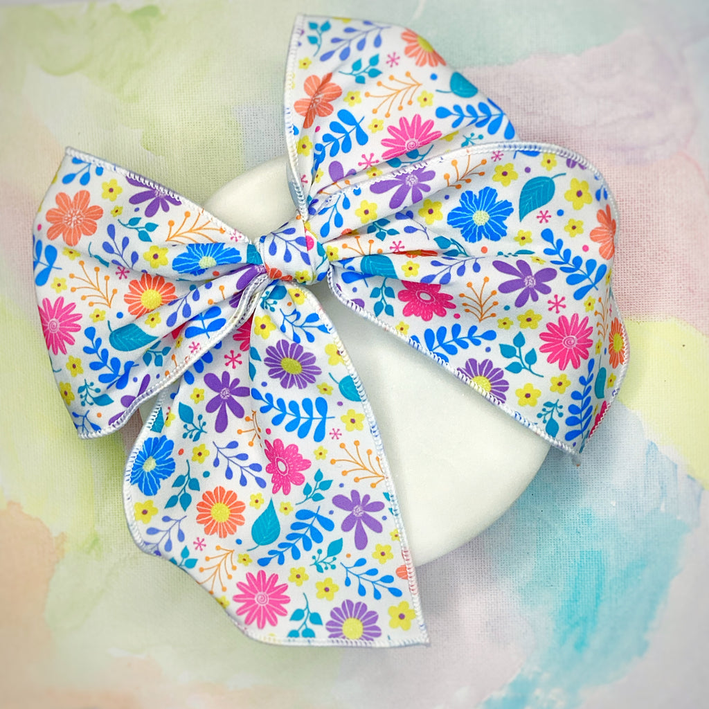 Bright Happy Gardens Bow Strip, Headband and Scrunchie Collection