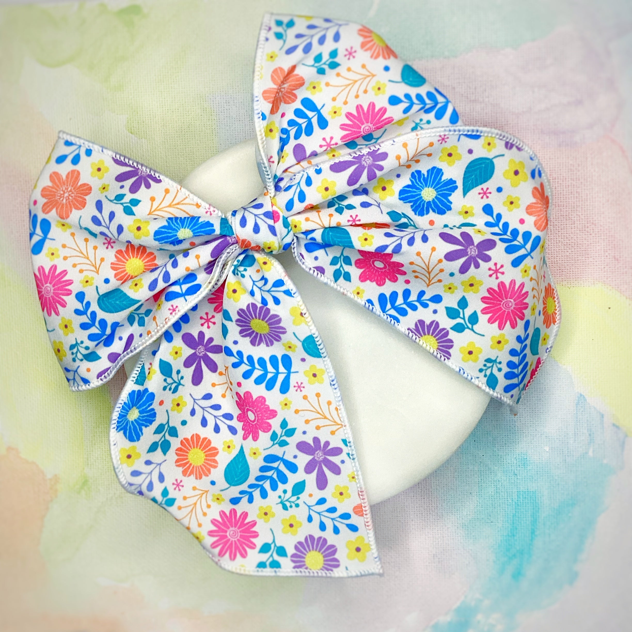 Bright Happy Gardens Bow Strip, Headband and Scrunchie Collection