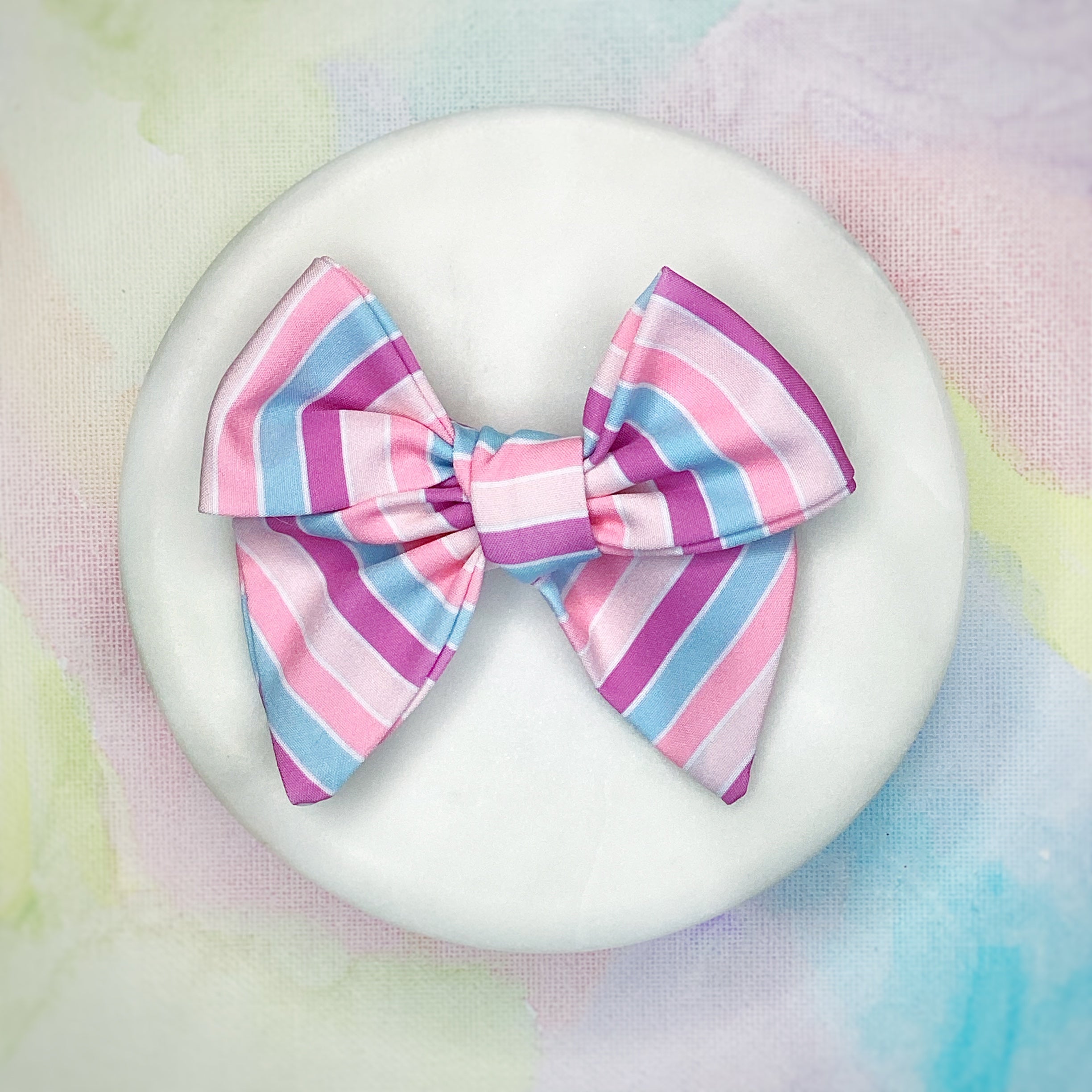 Pastel Stripes Bow Strip and Scrunchie Collection