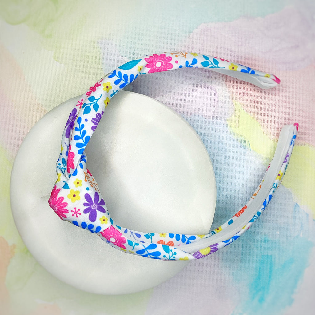 Bright Happy Gardens Bow Strip, Headband and Scrunchie Collection
