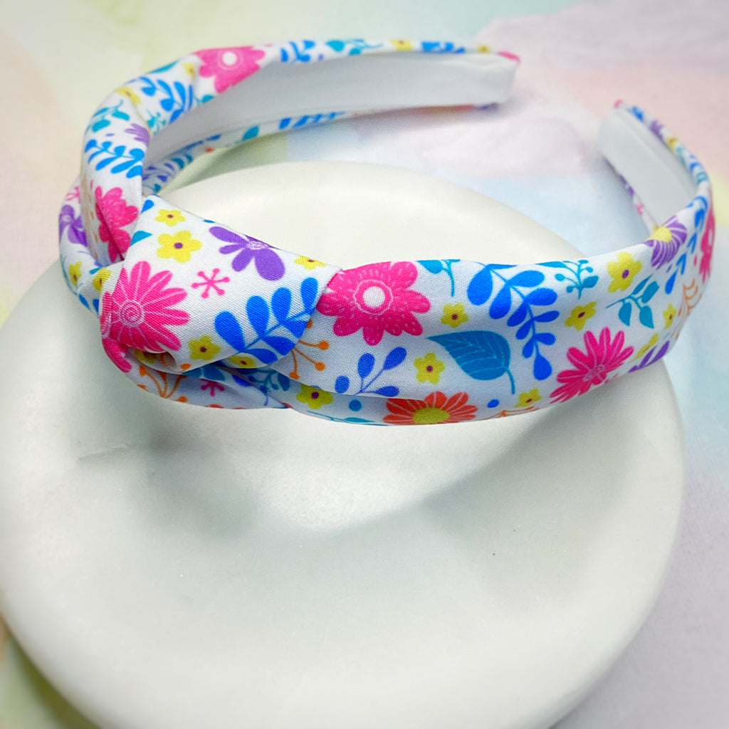 Bright Happy Gardens Bow Strip, Headband and Scrunchie Collection