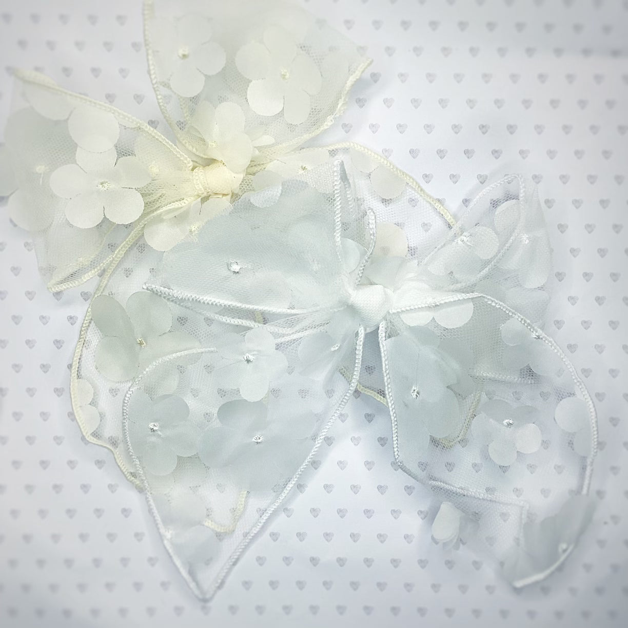 Delicate Floral Organza Pre-Tied Bow Strip Collection