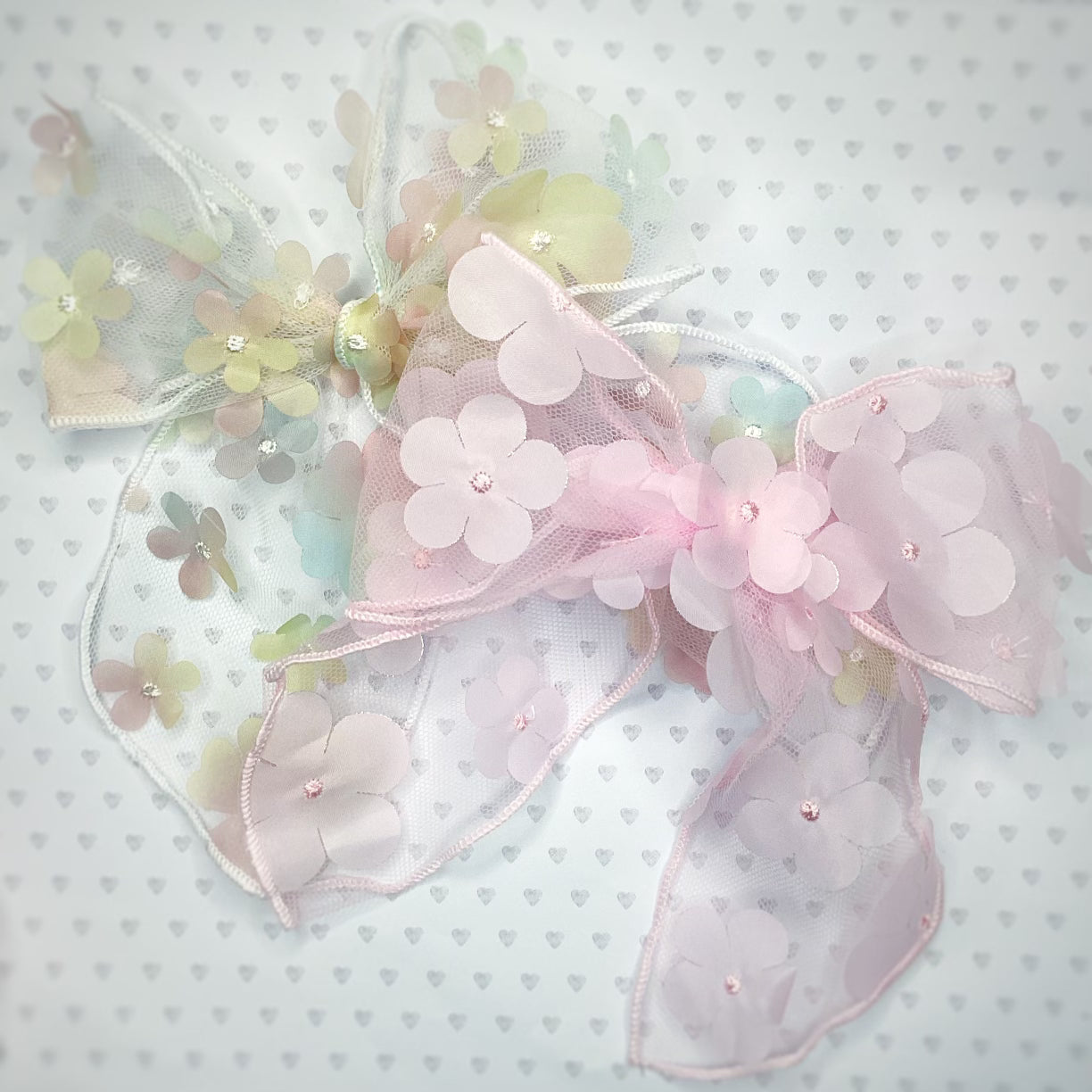 Delicate Floral Organza Pre-Tied Bow Strip Collection