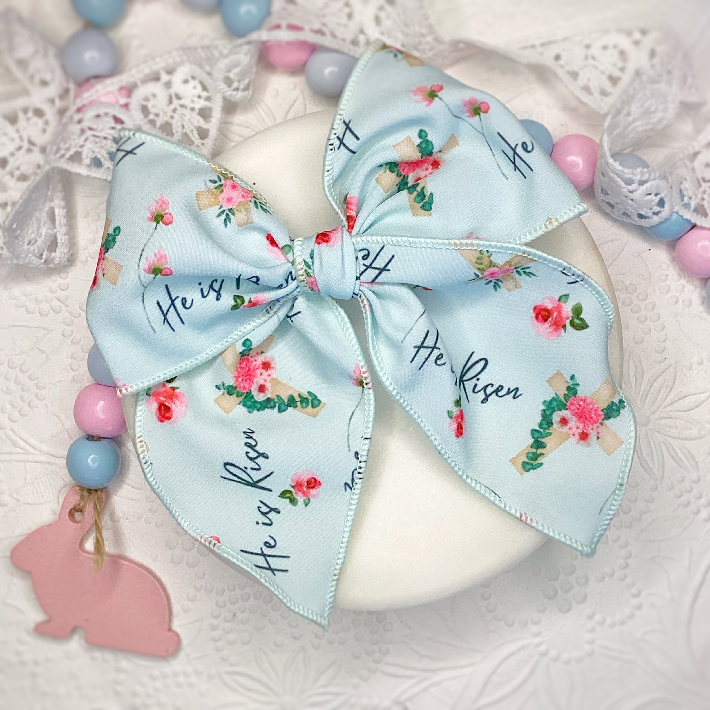 He Is Risen Bow Strip, Headband and Scrunchie Collection
