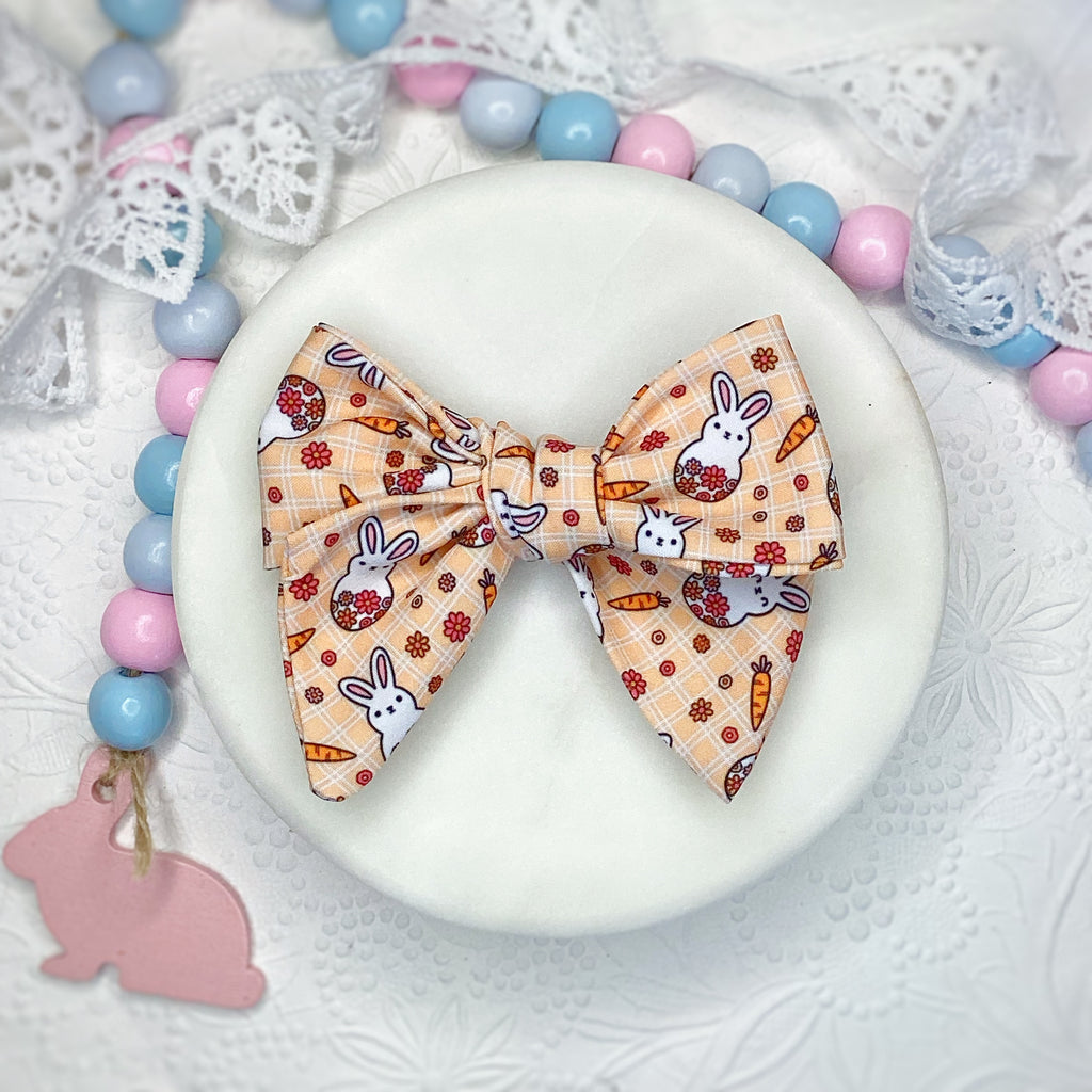 Bunnies and Carrot Bow Strip and Scrunchie Collection