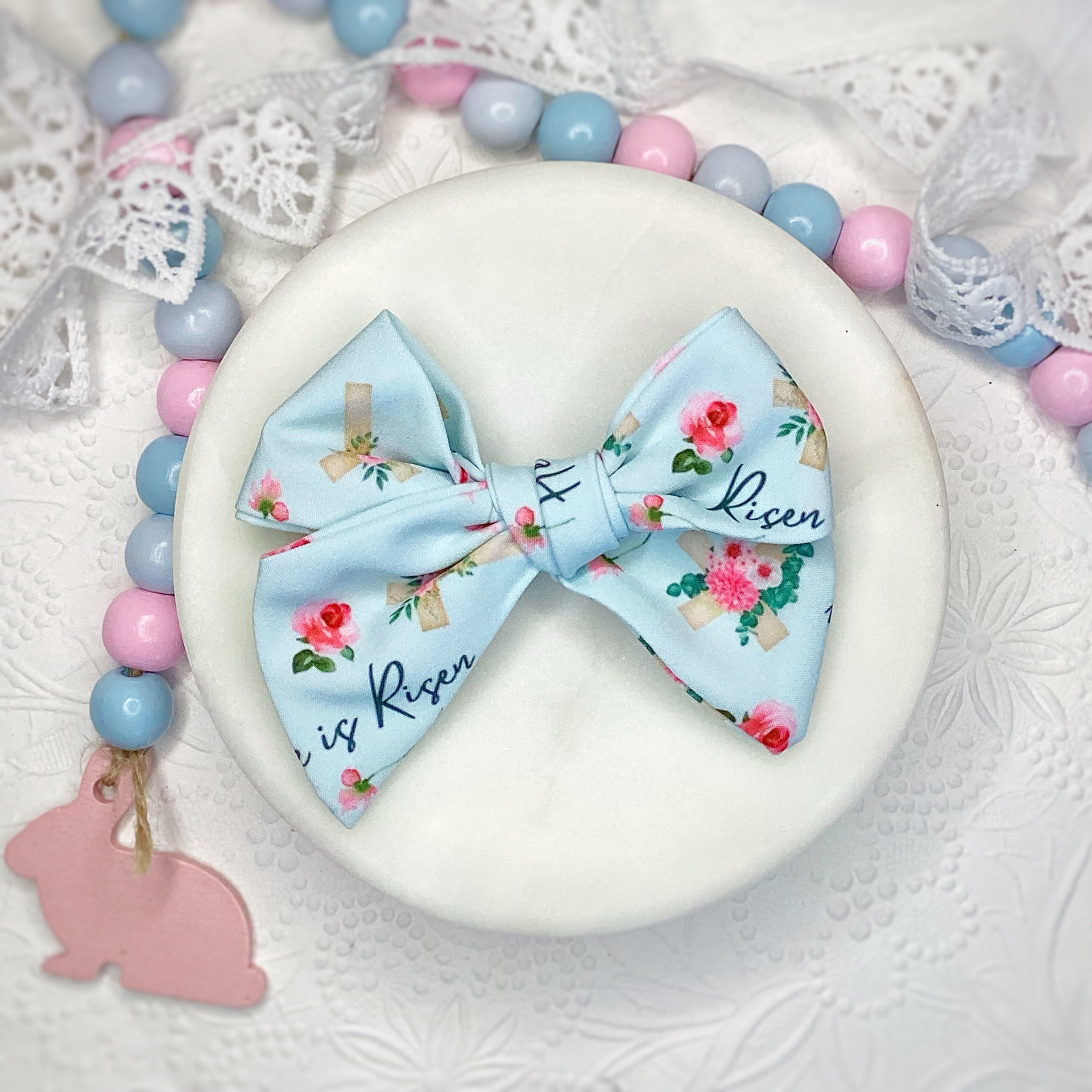 He Is Risen Bow Strip, Headband and Scrunchie Collection