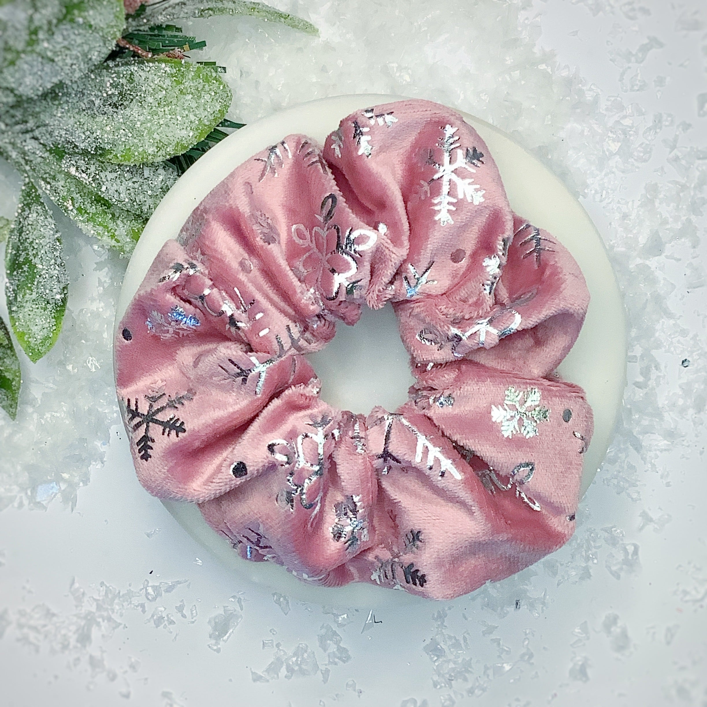 Sparkly Foil Snowflake Bow Strip, Headband and Scrunchie Collection