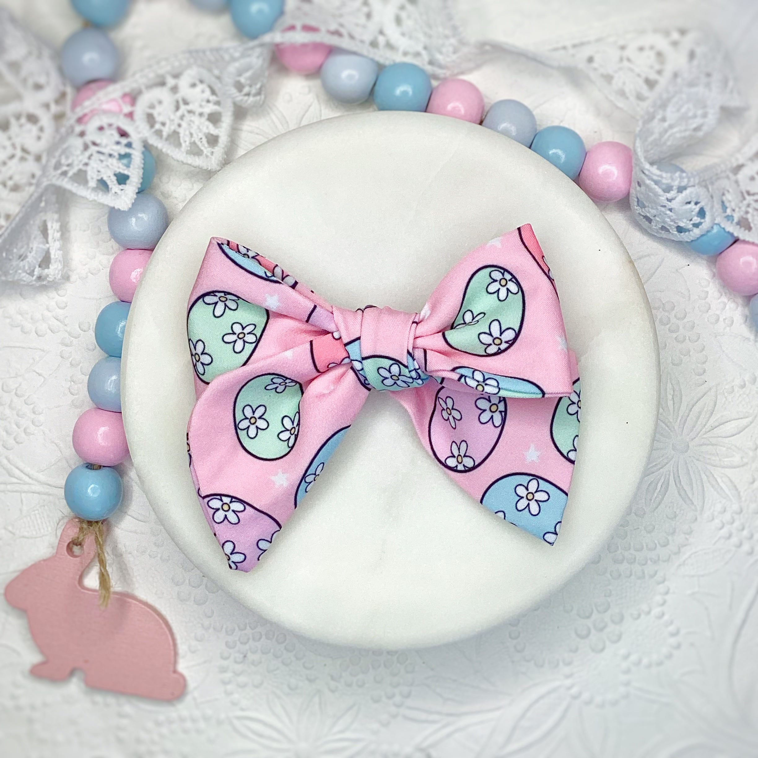 Easter Eggs Bow Strip, Headband, Baby Headwrap and Scrunchie Collection