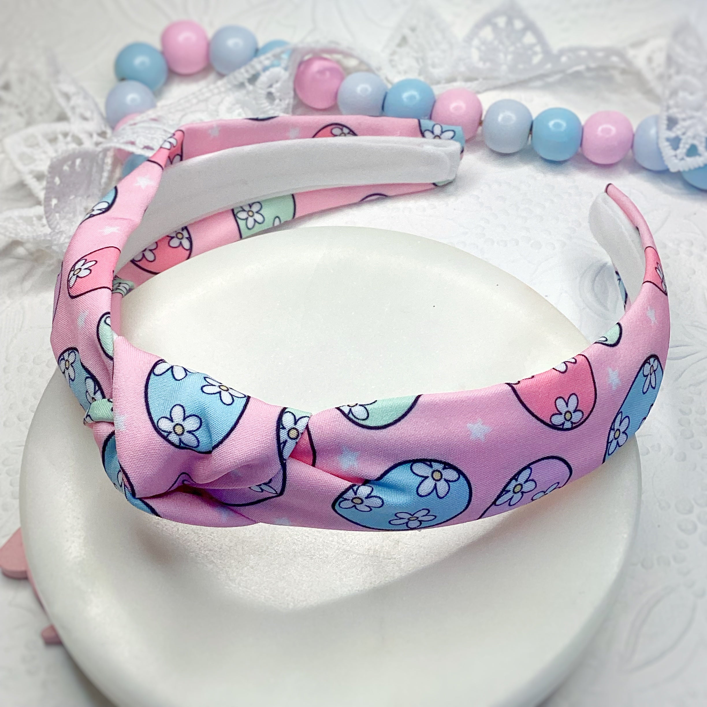 Easter Eggs Bow Strip, Headband, Baby Headwrap and Scrunchie Collection